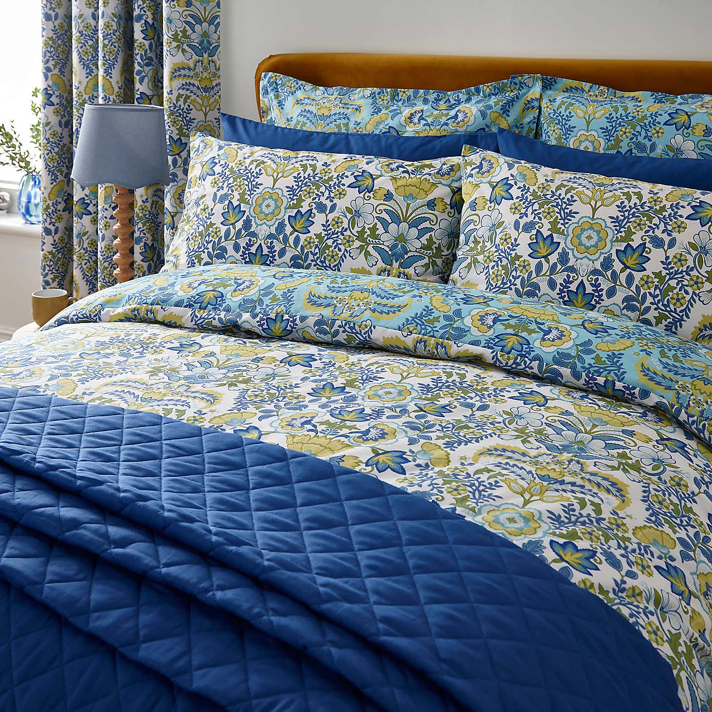 Darcey Damask Teal Oxford Pillowcase