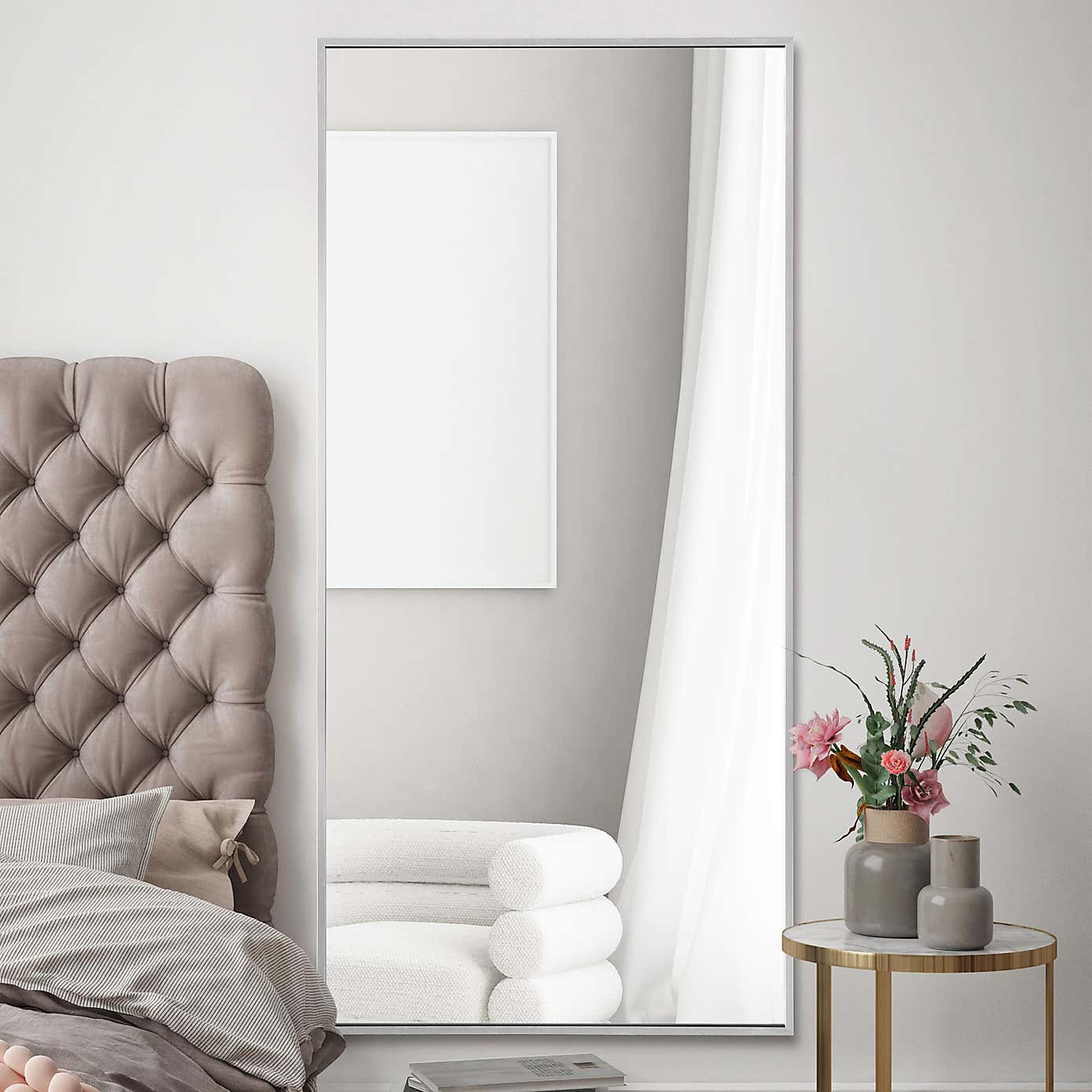 Artus Aluminium Rectangle Full Length Wall Mirror