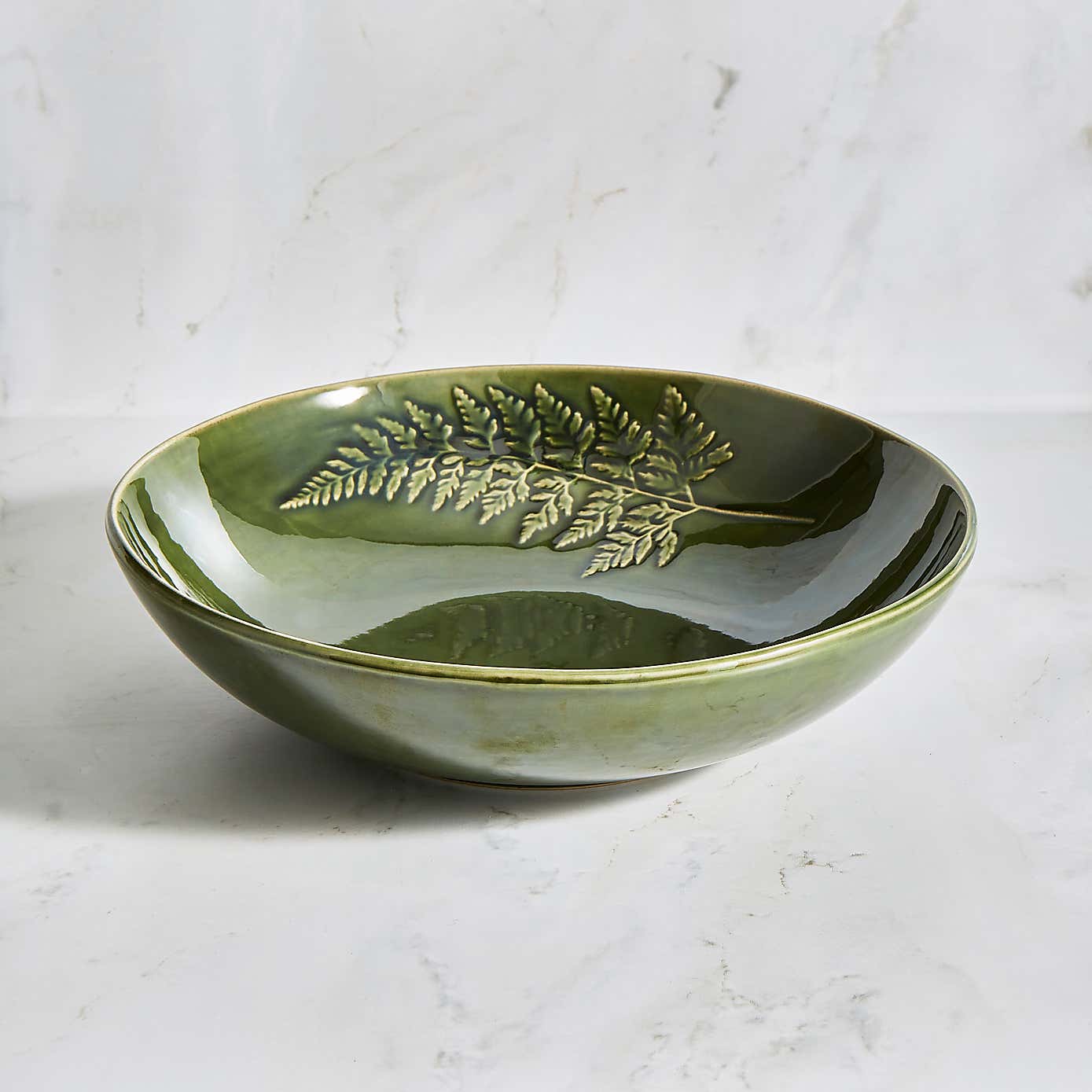 Embossed Fern Pasta Bowl
