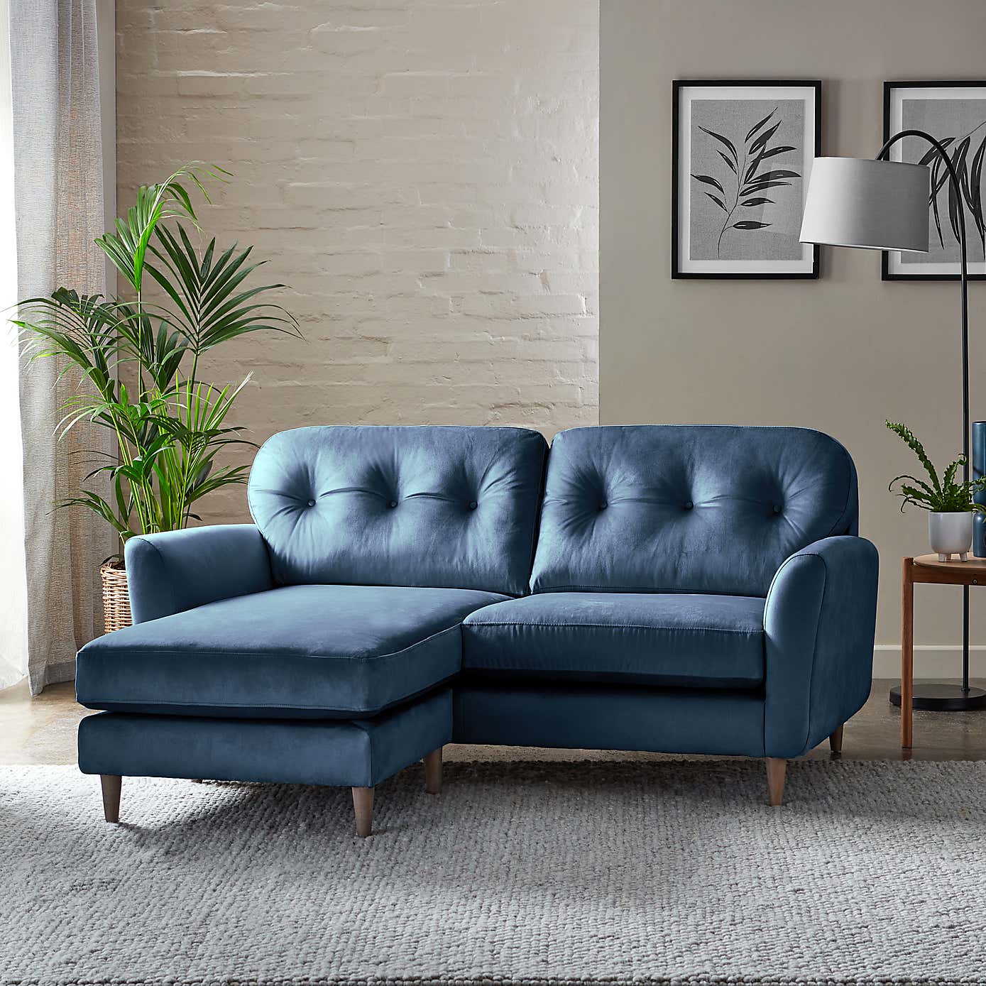 Sven Opulent Velvet Corner Chaise Sofa
