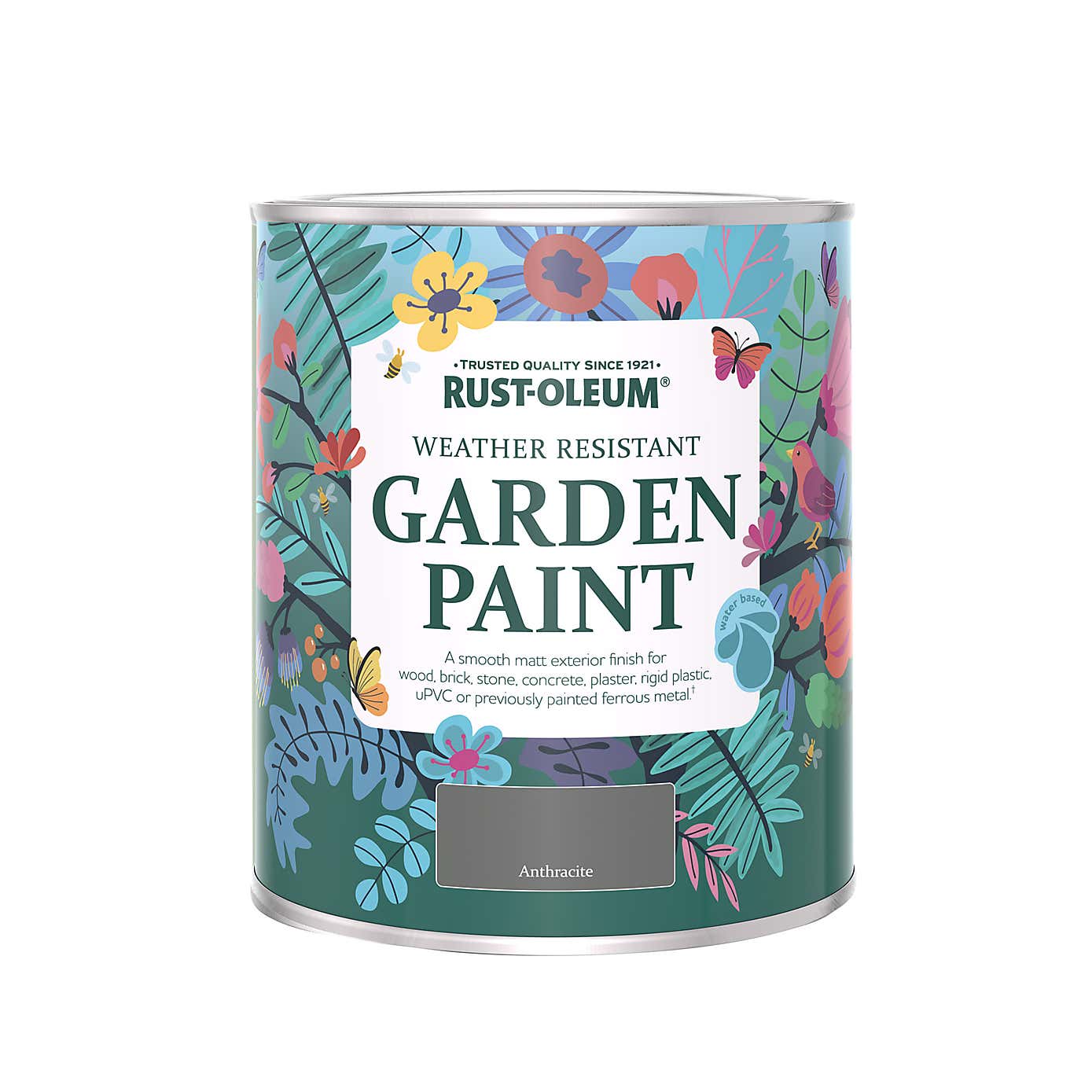 Rust-Oleum Anthracite Matt Emulsion Outdoor Paint