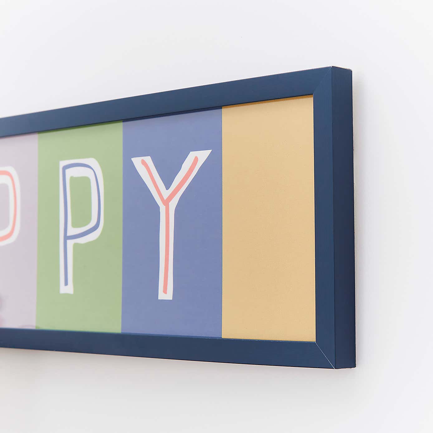 Happy Framed Print 85x22cm