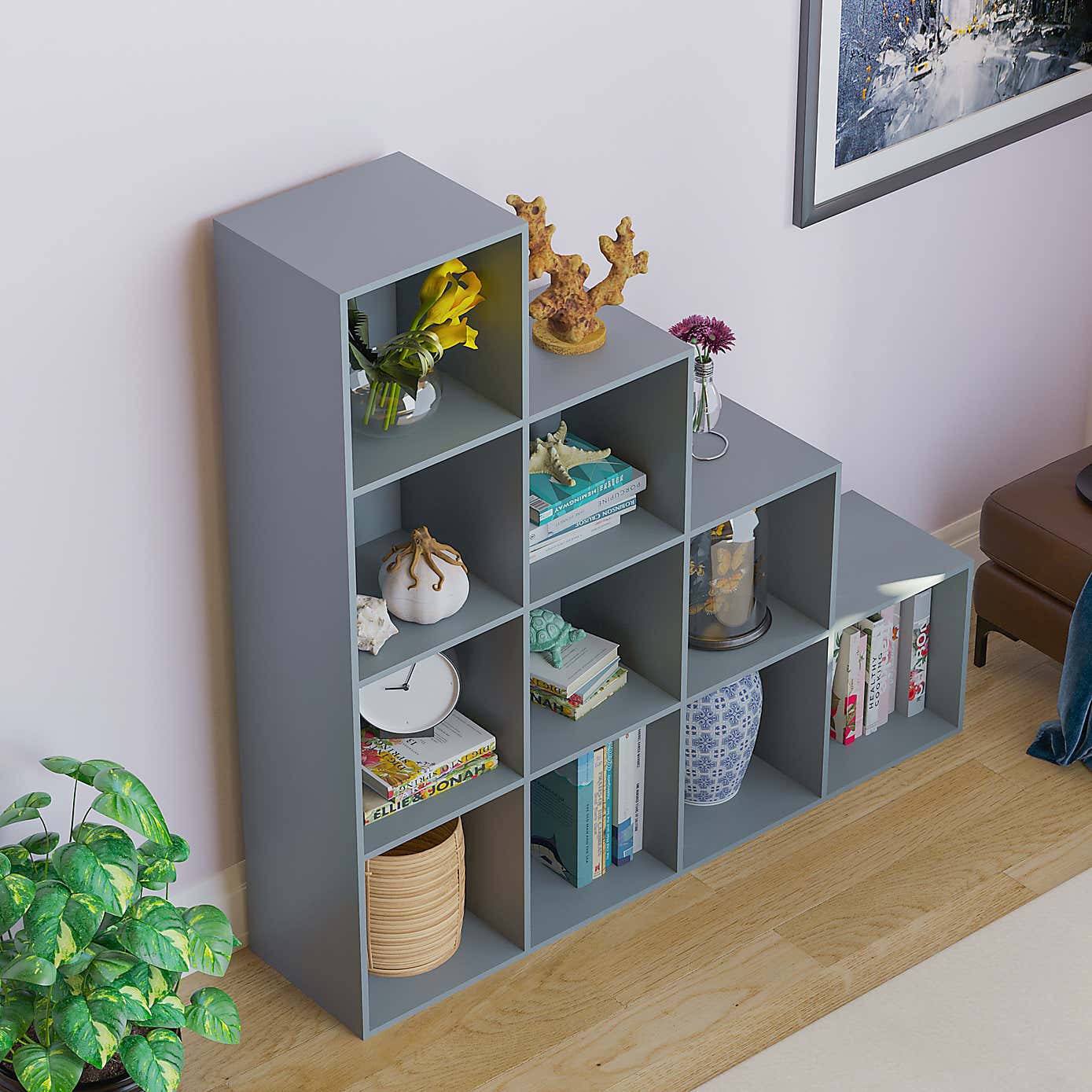 Vida Designs Durham 10 Cube Staircase Storage Unit