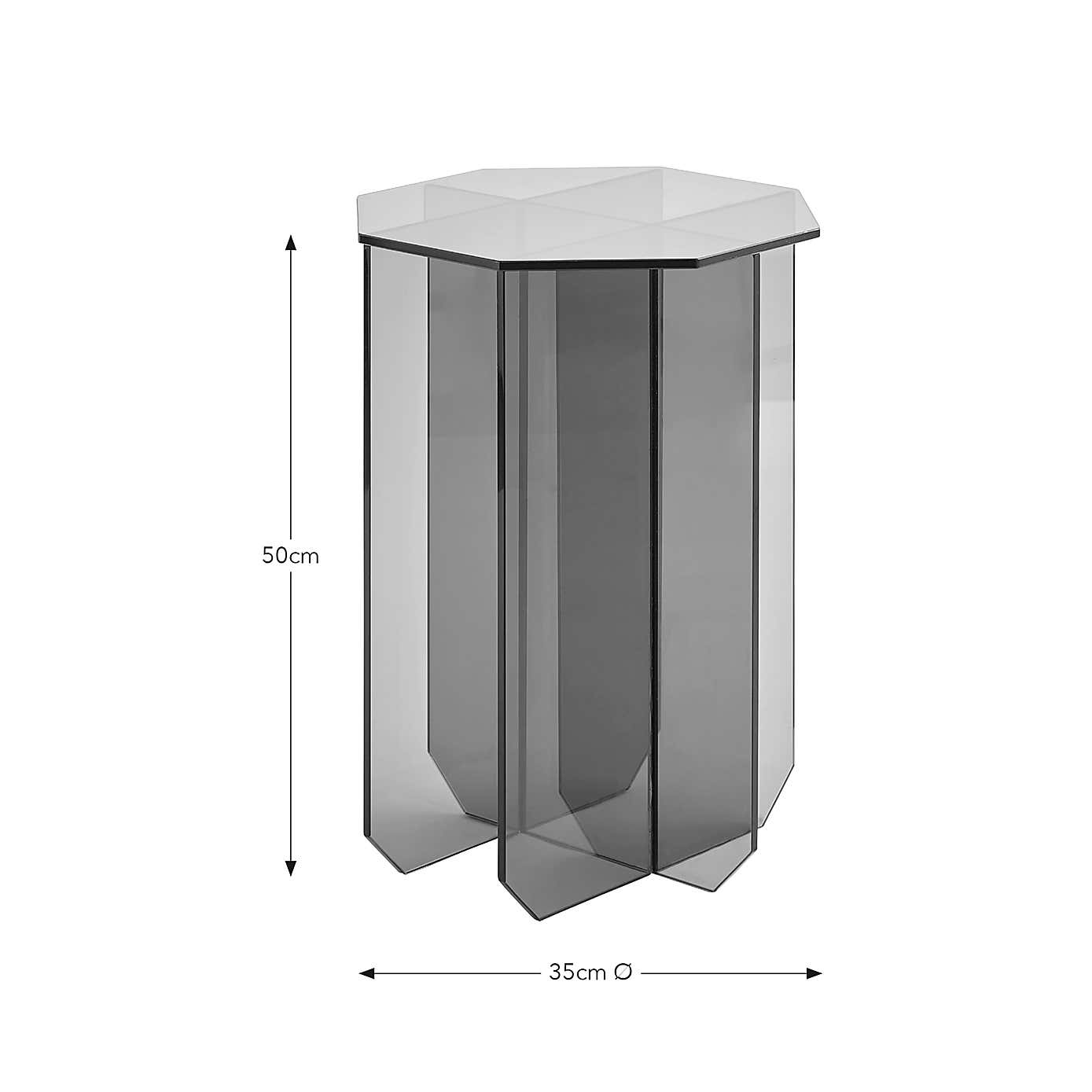 Elements Bowden Glass Side Table