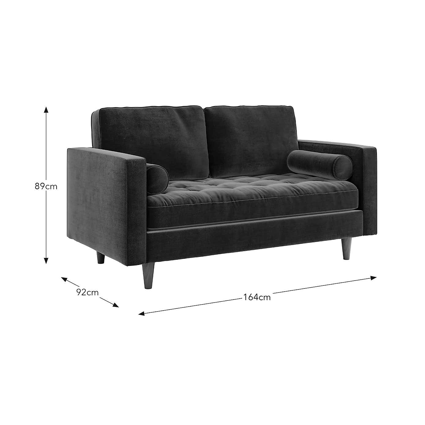 Zoe Casual Sit Velvet 2 Seater Sofa