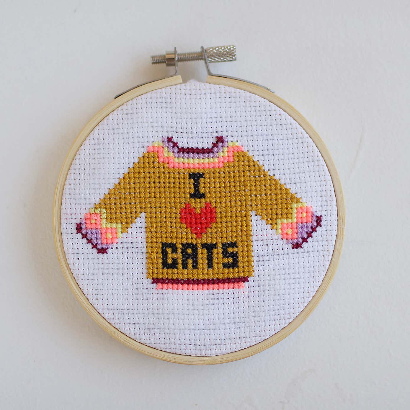 Cotton Clara I love Cats Cross Stitch Kit