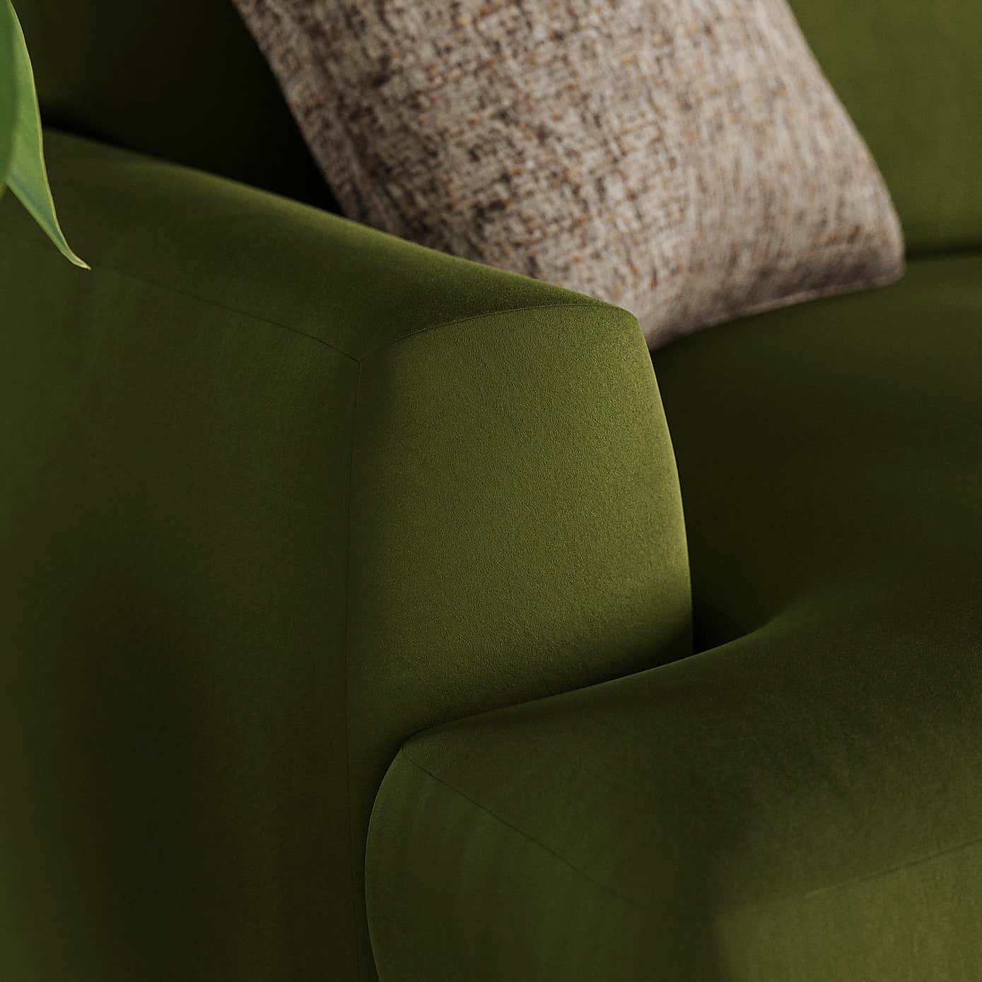 Lawson Matte Plush Velvet Corner Chaise Sofa