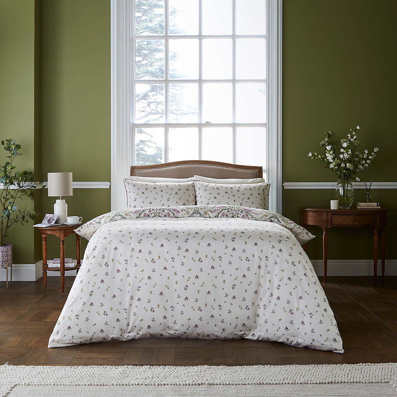 Dorma Botanical Panel Duvet Cover & Pillowcase Set