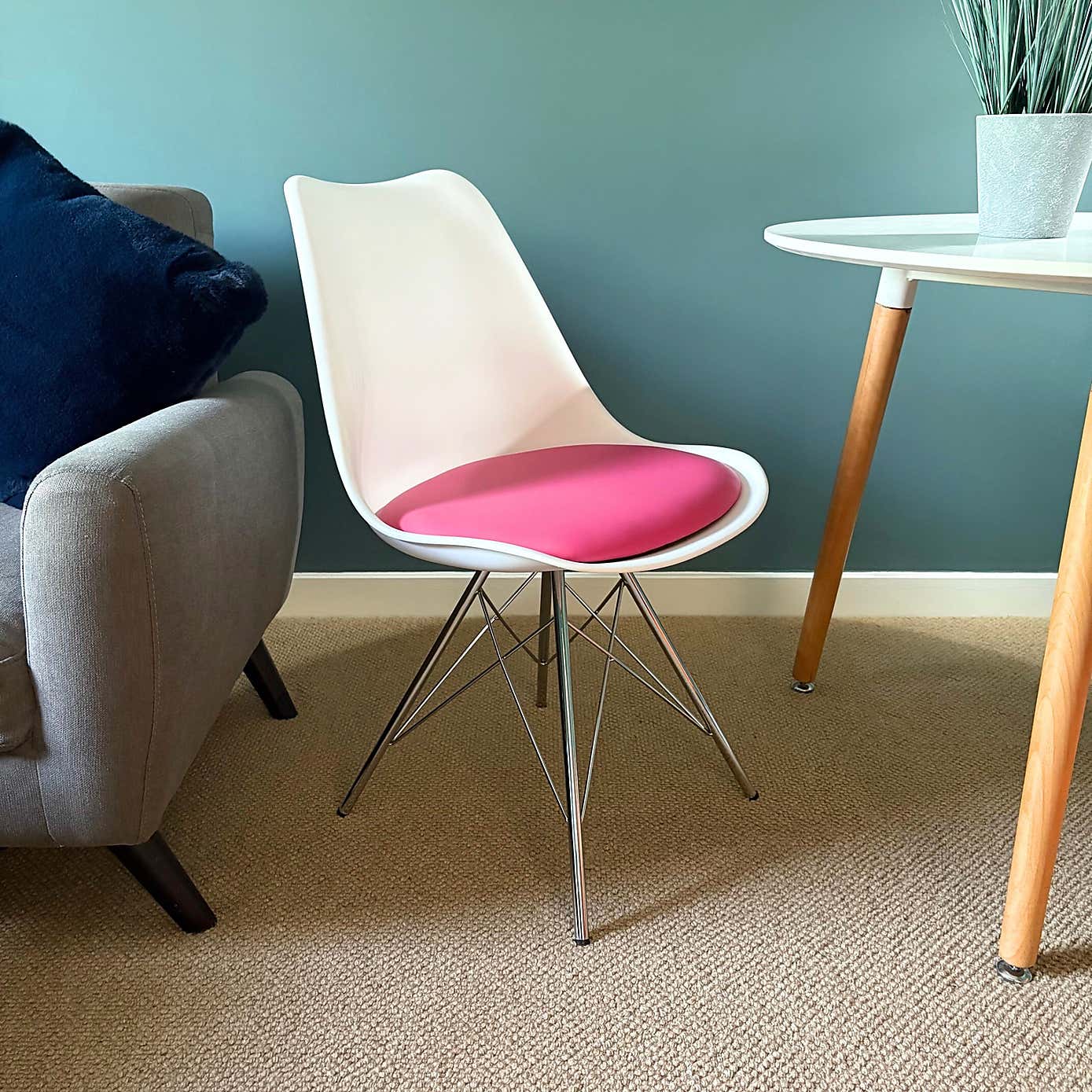 Fusion Living Soho White Plastic Dining Chair