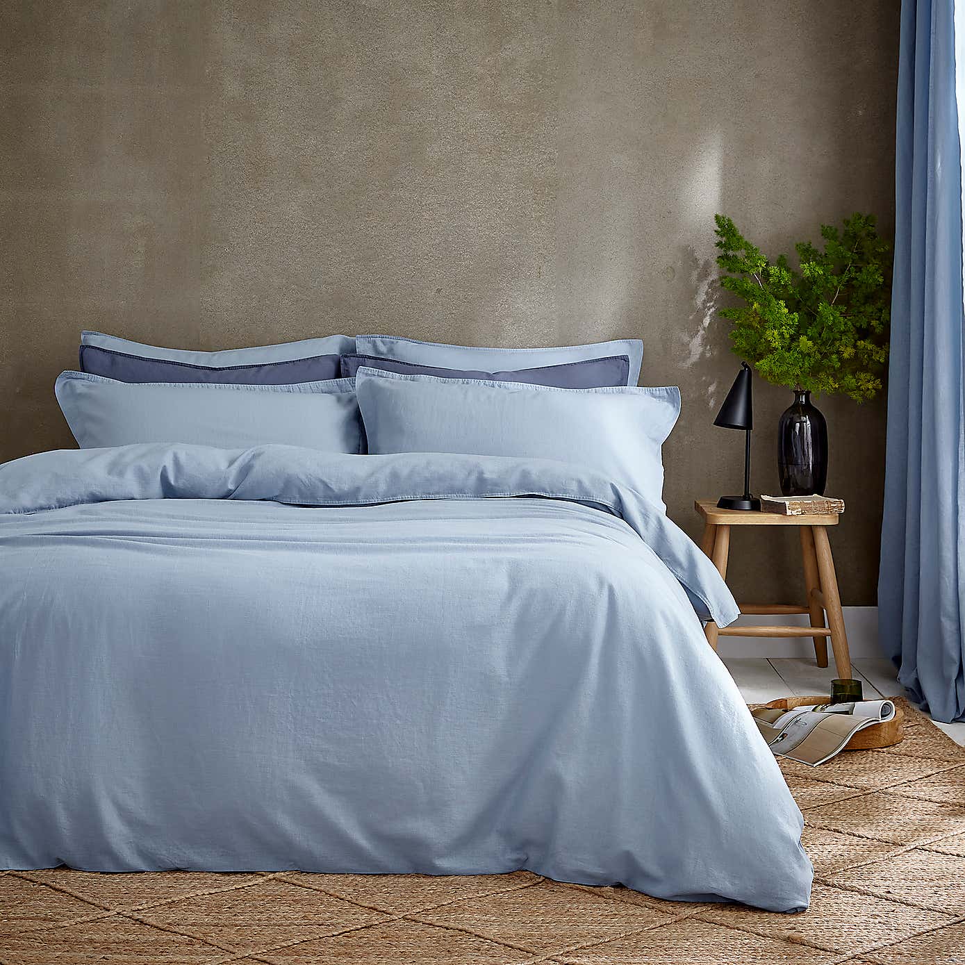 Cotton Linen White Duvet Cover & Pillowcase Set