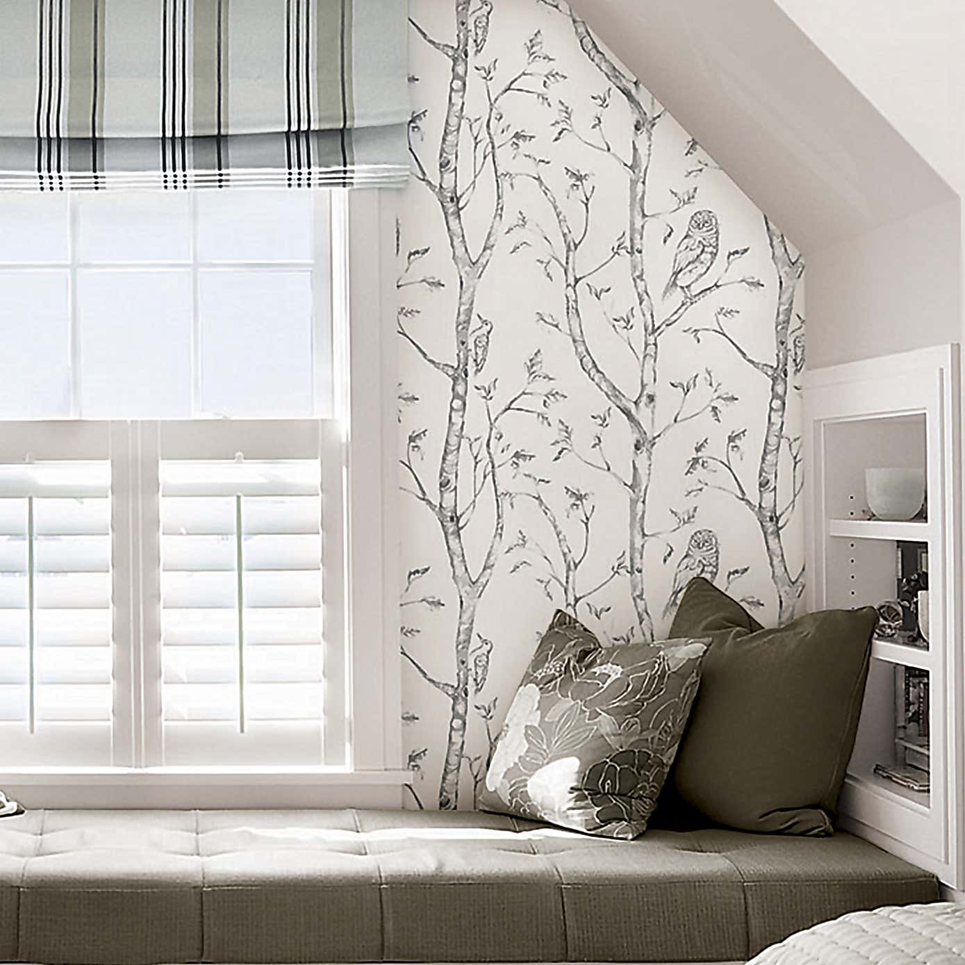 NuWallpaper Woods Grey Self Adhesive Wallpaper