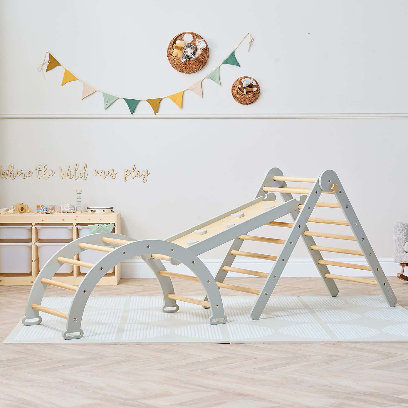 Tutti Bambini Scala Montessori 3 in 1 Pikler Climbing Frame with Climbing Wall