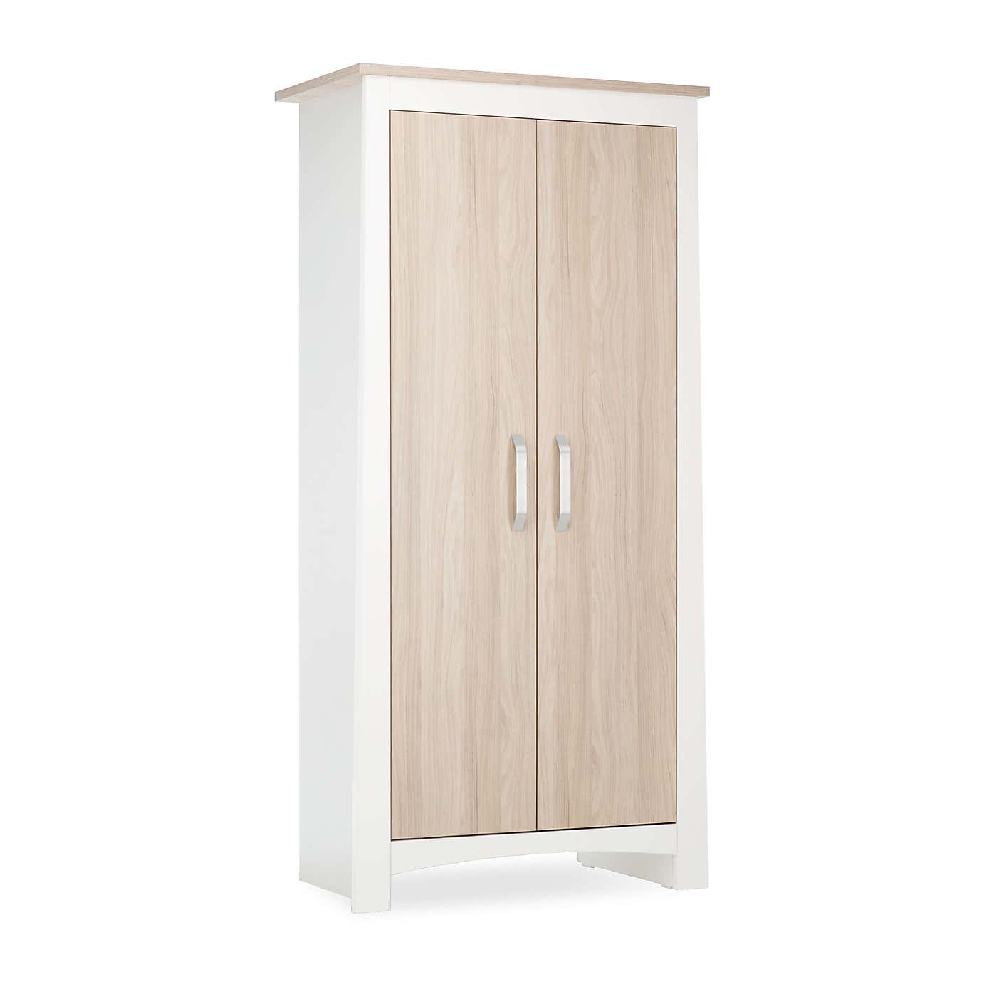 CuddleCo Ada 2 Door Wardrobe, White Ash