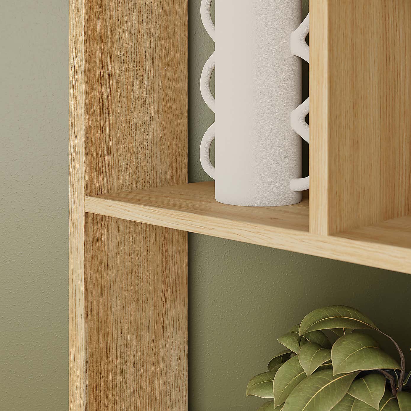 Hardy Corner Bookcase, Oak Effect