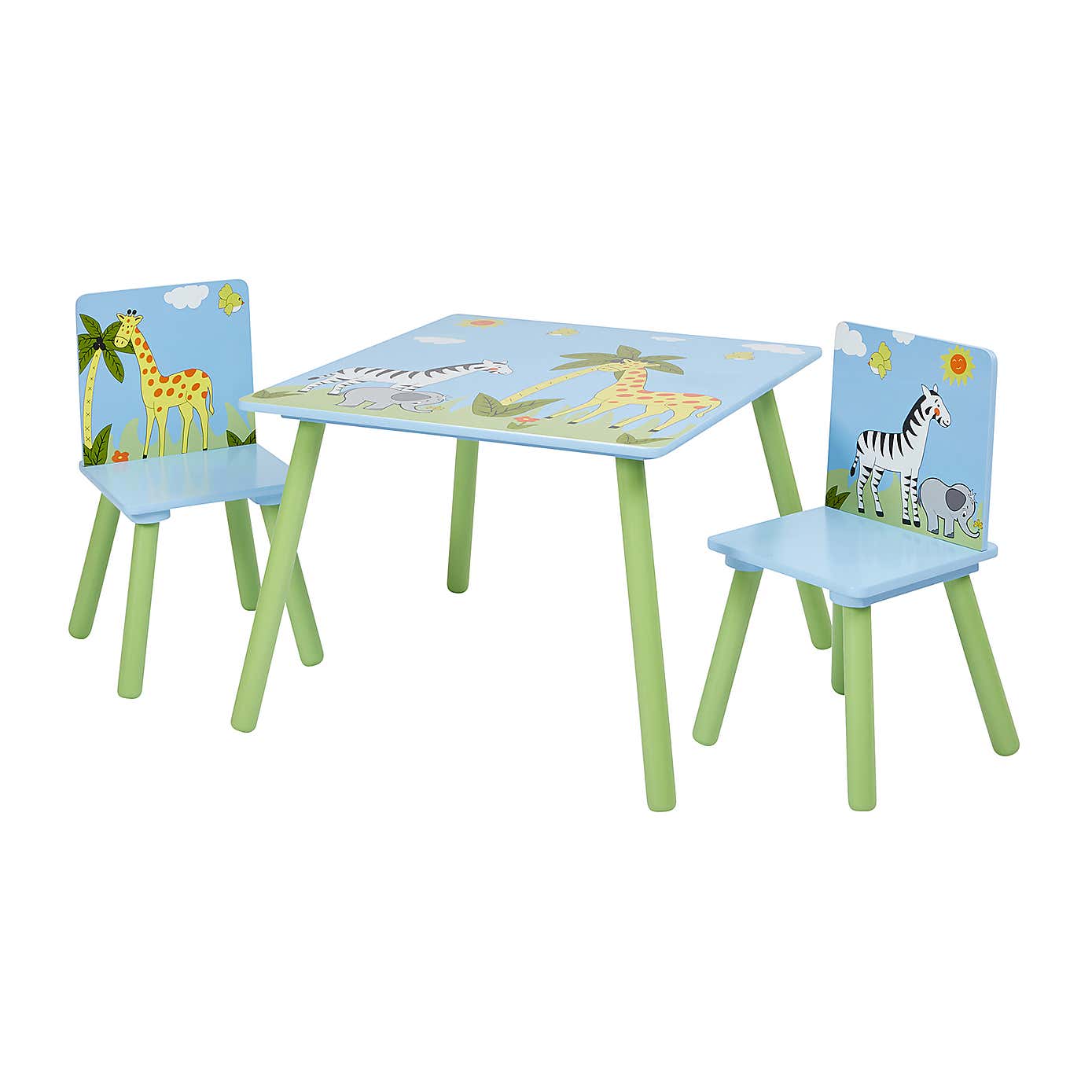 Liberty House Kids Safari Table And Two Chair Set