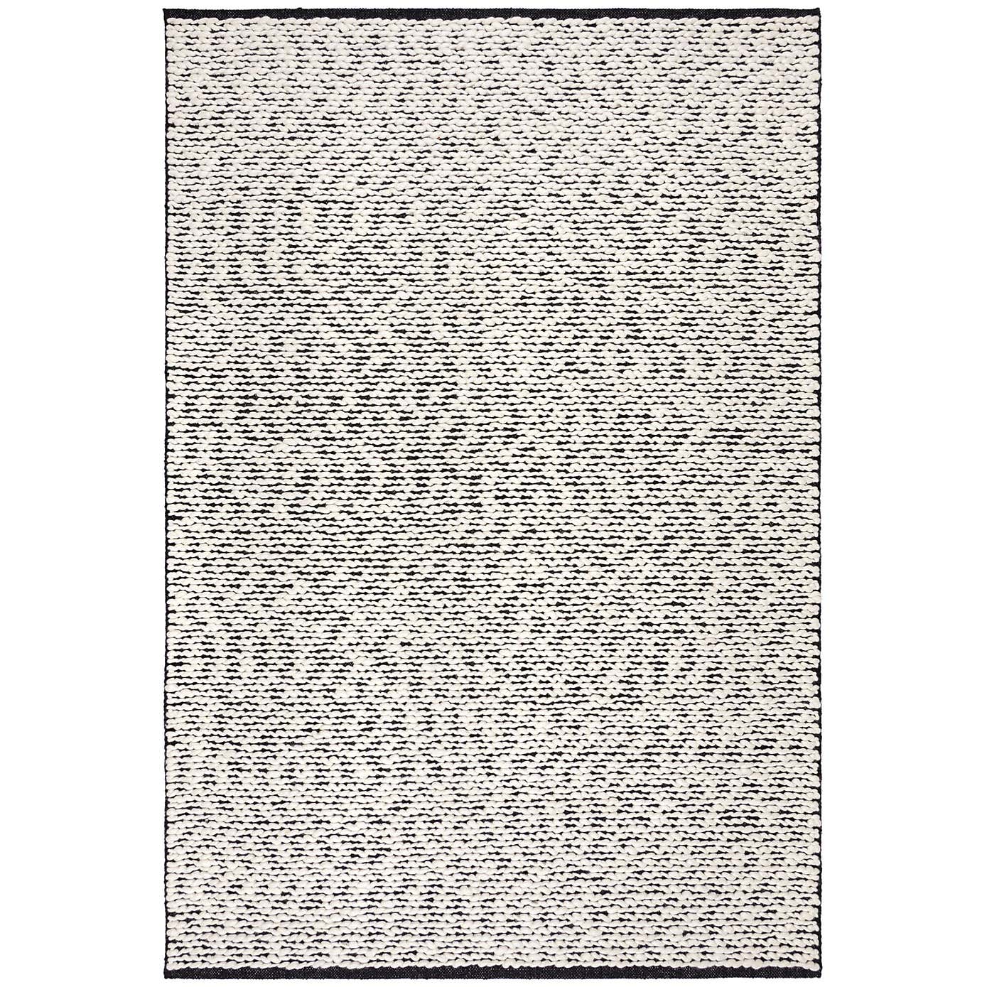 Braided Wool Textured Monochrome Rug