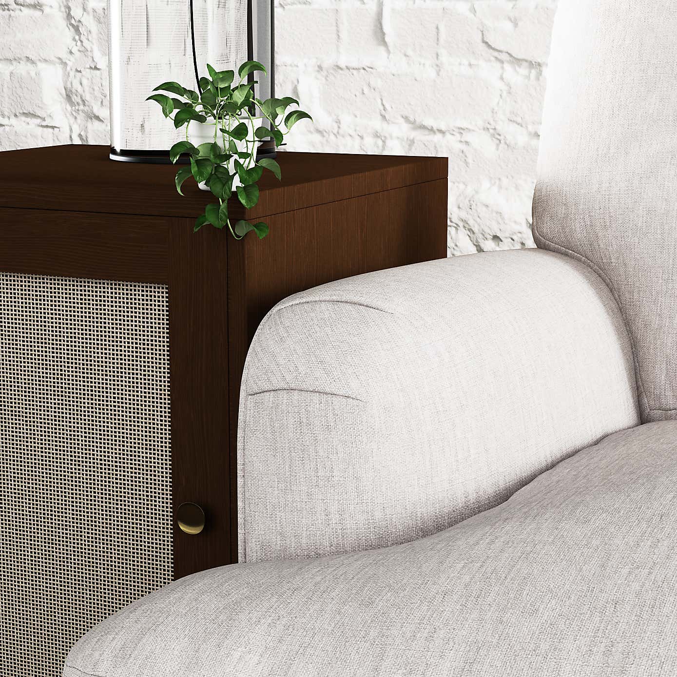 Martha Slub Faux Linen 2 Seater Double Sofa Bed