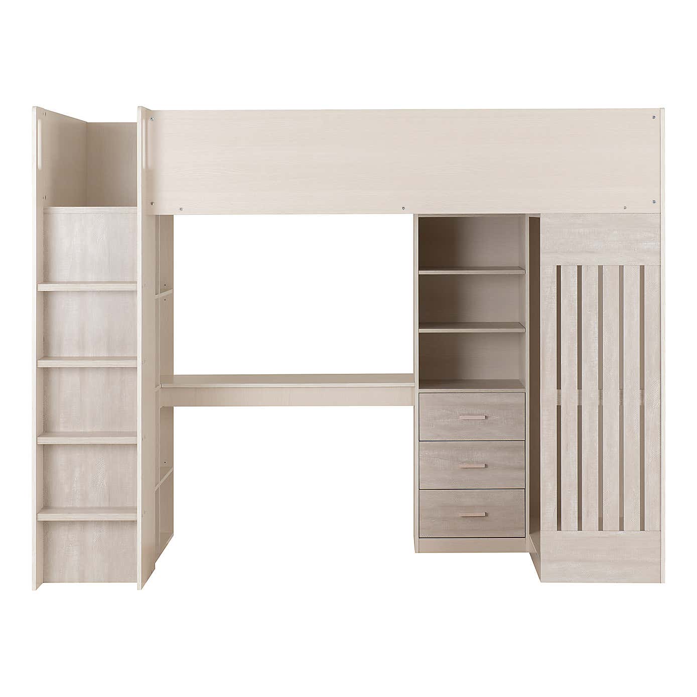 Jupiter High Sleeper Bed White/Grey