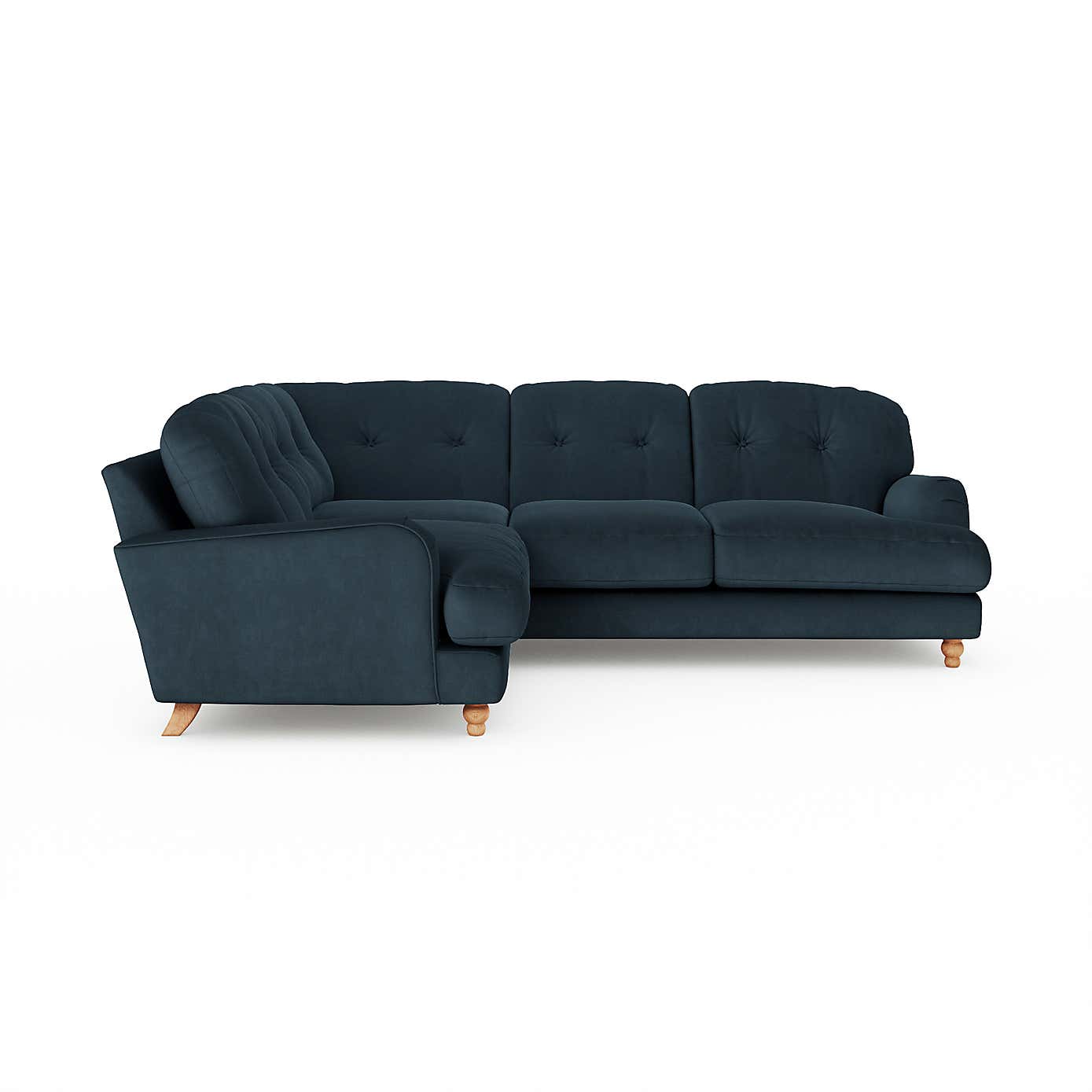 Martha Matte Plush Velvet Full Corner Sofa