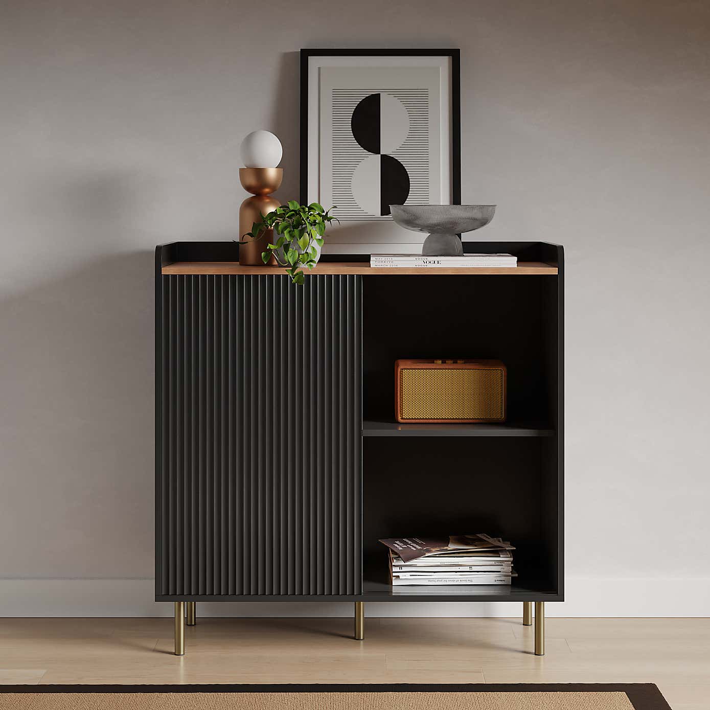 Georgi Small Sideboard Black