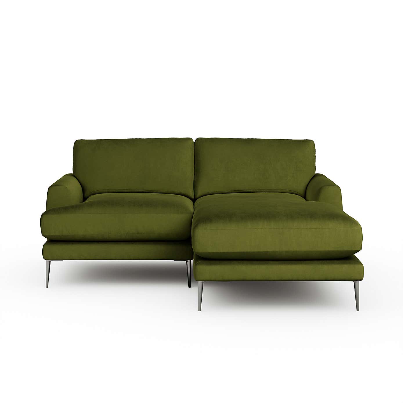 Lawson Matte Plush Velvet Corner Chaise Sofa