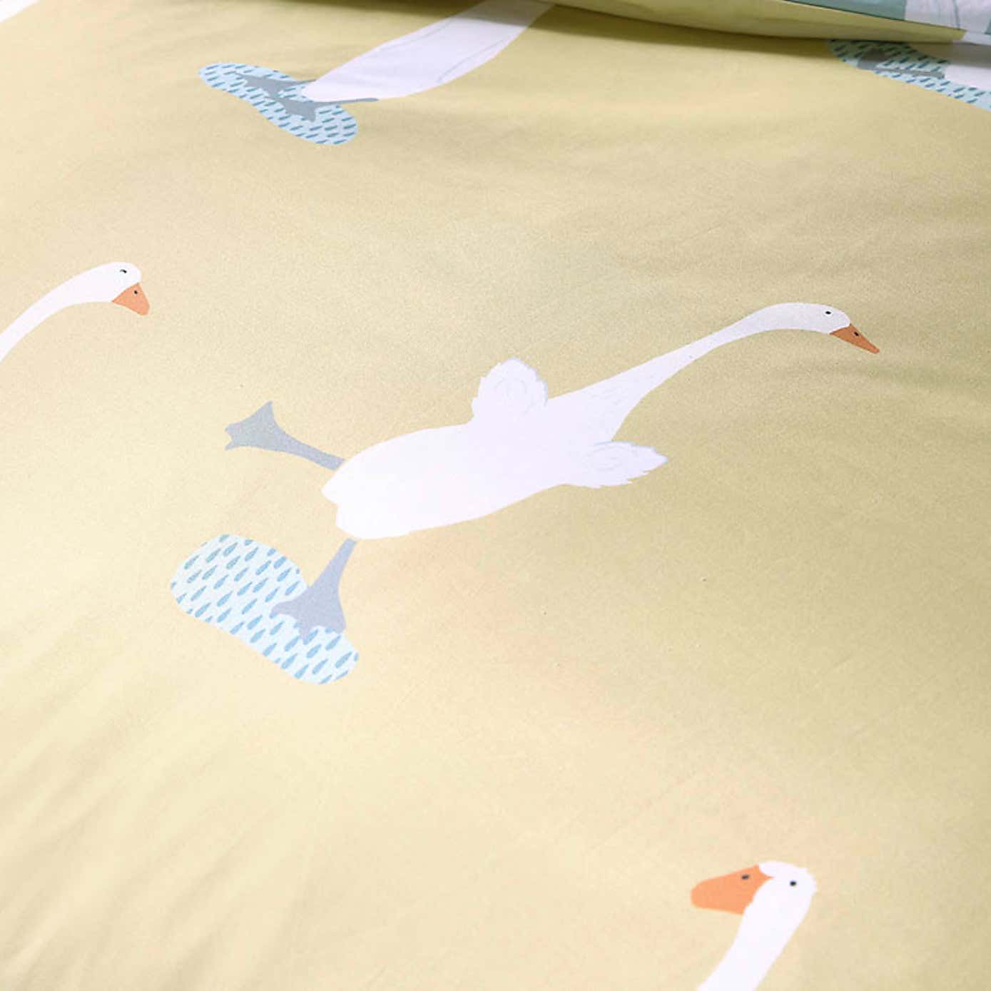 Puddles the Duck Yellow Duvet Cover and Pillowcase Set