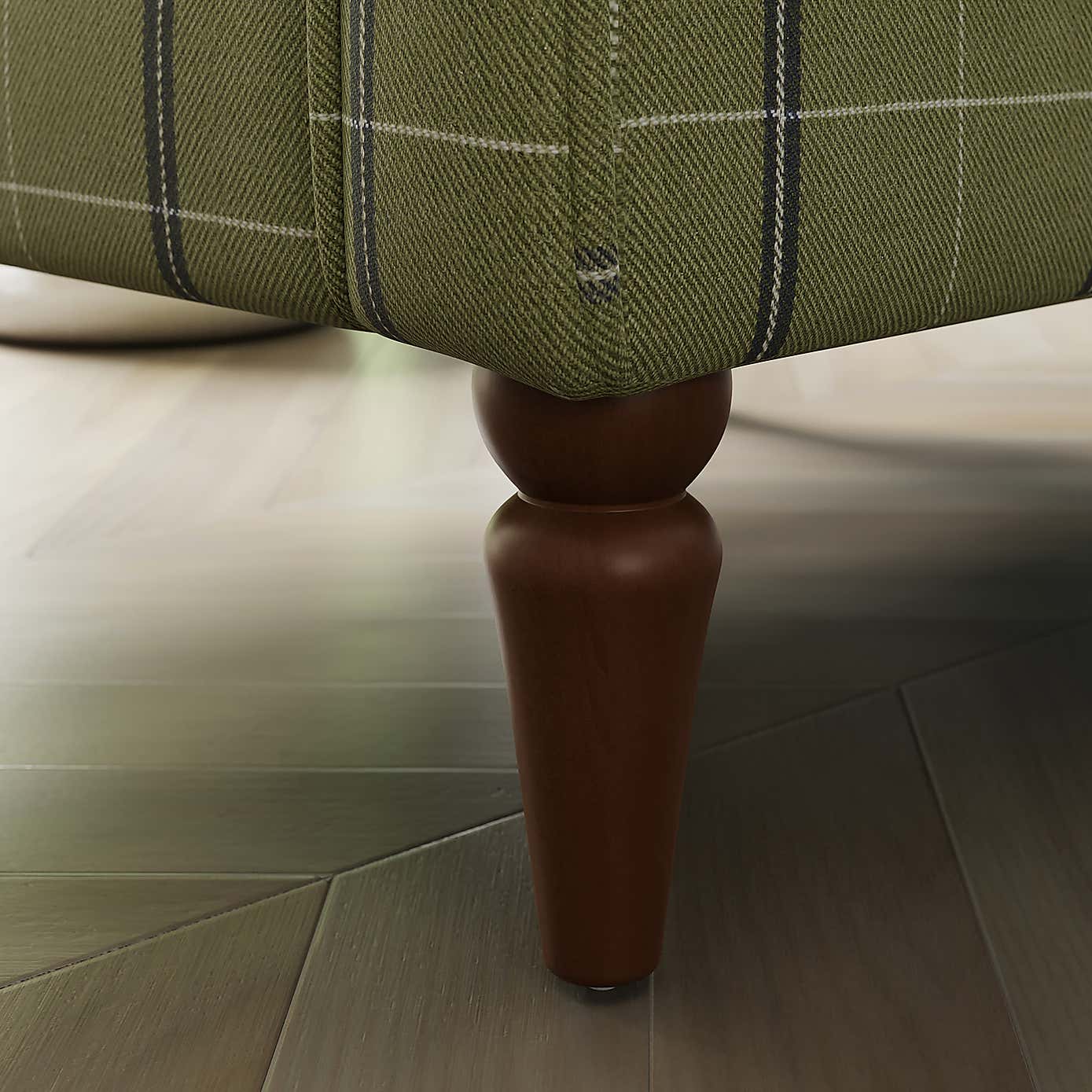 Oswald Check Armchair Green