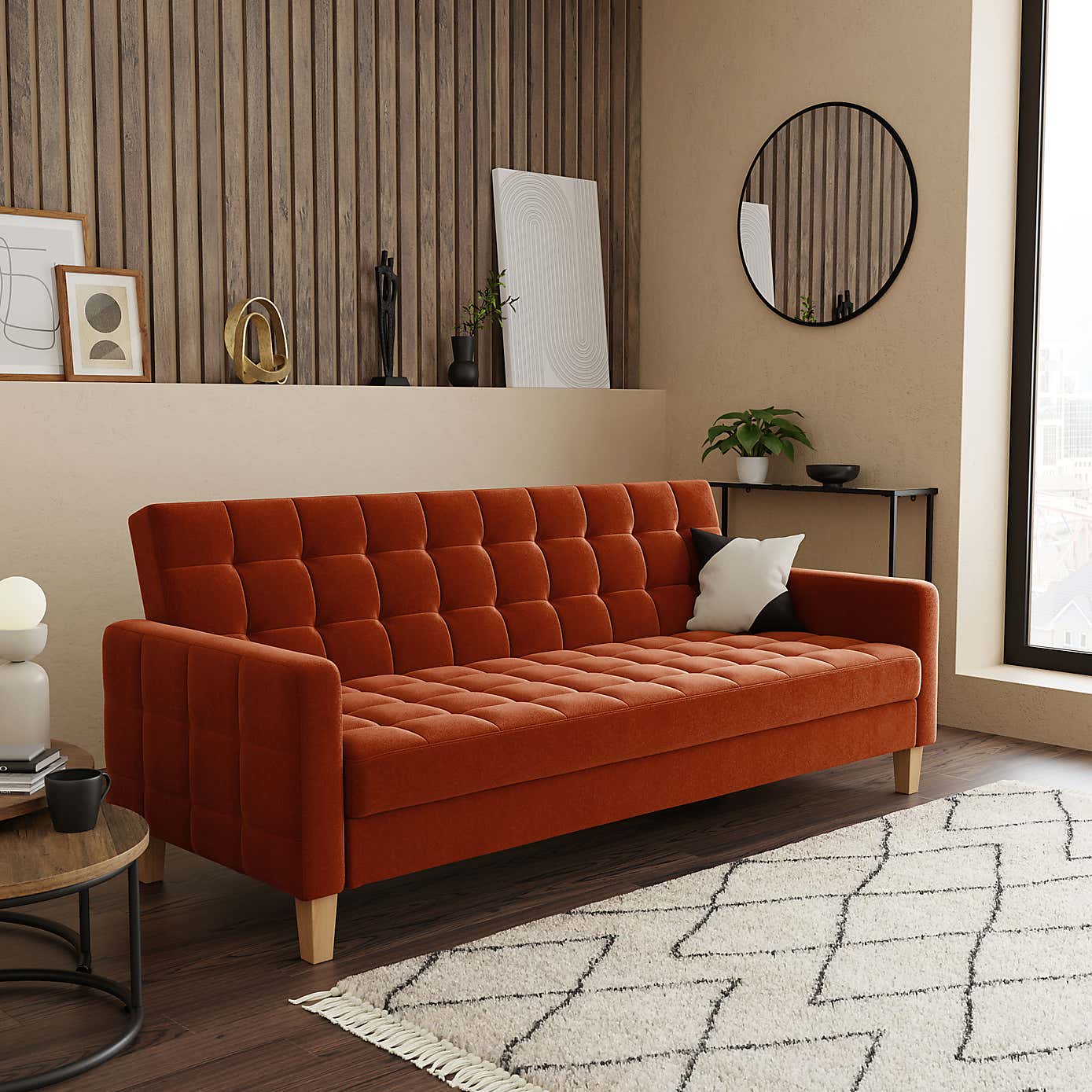 Harlow Velvet Storage Double Sofa Bed