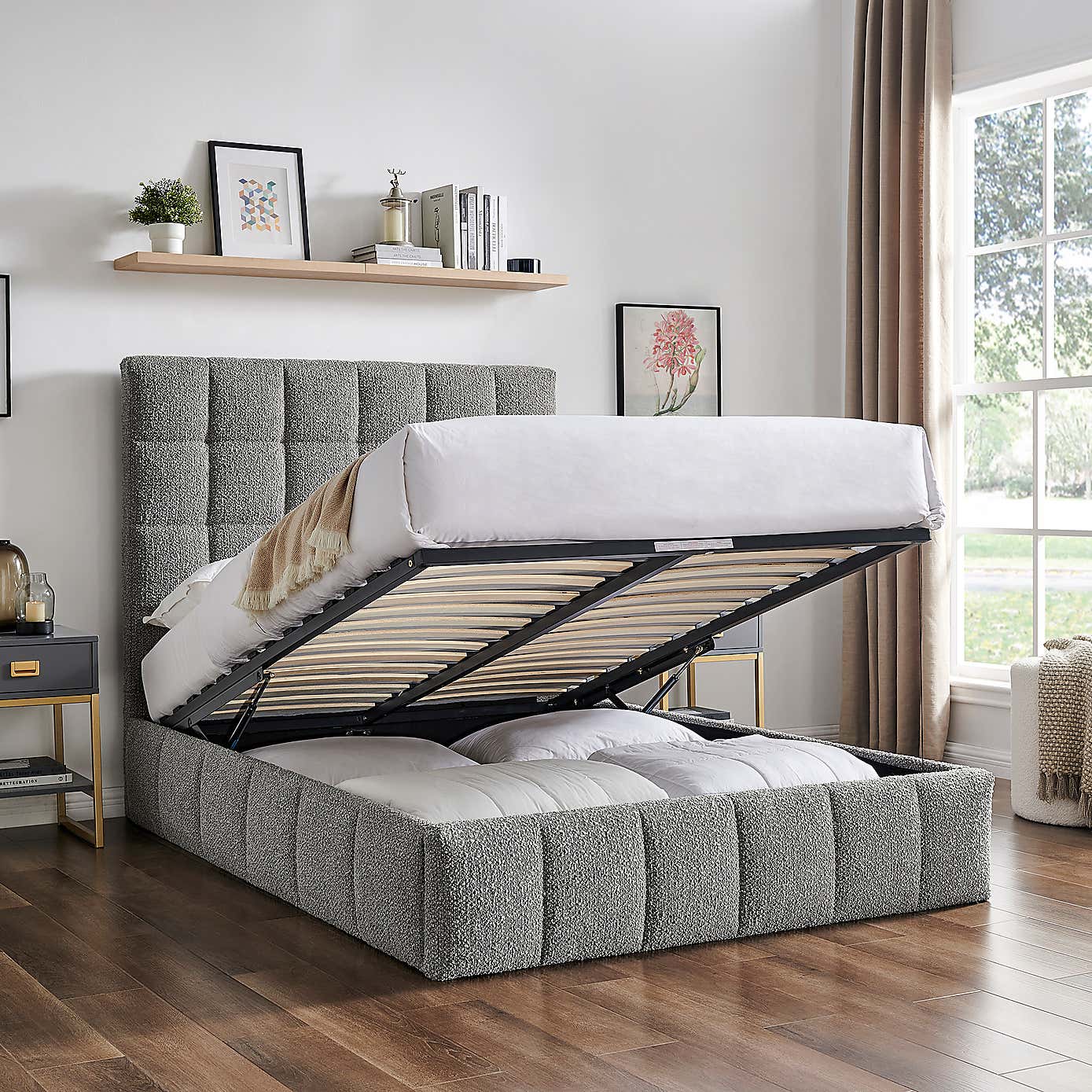 Limelight Starla Ottoman Bed Frame, Boucle
