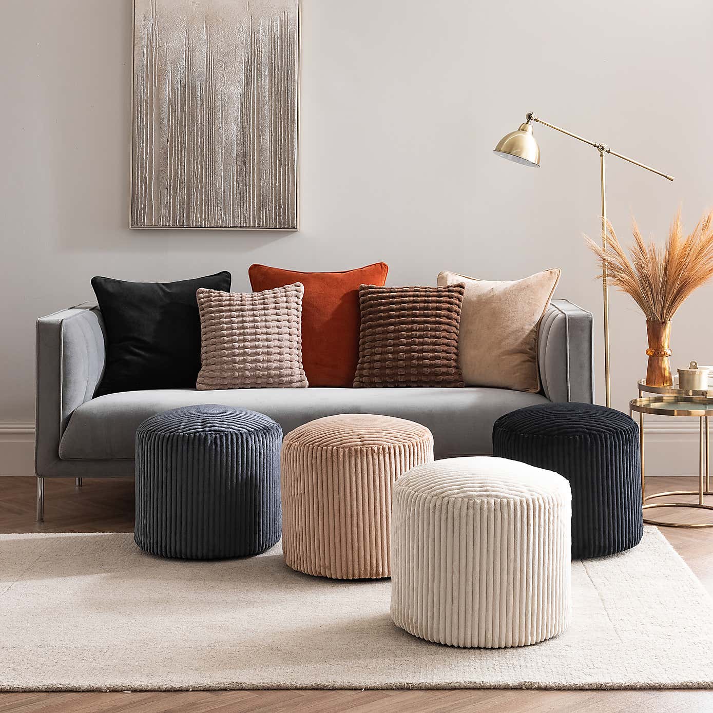 Jumbo Cord Pouffe