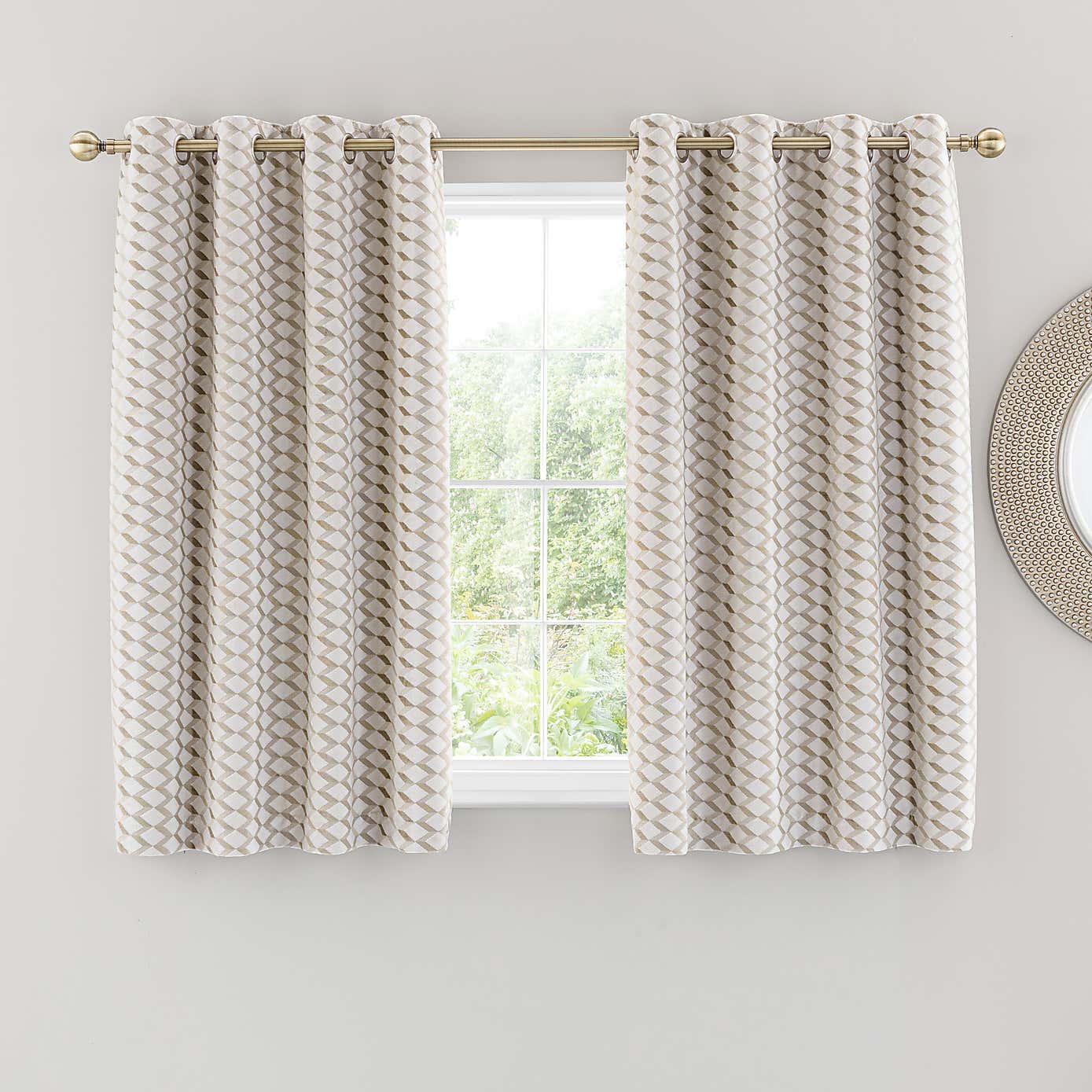 Arbour Cut Velvet Eyelet Curtains