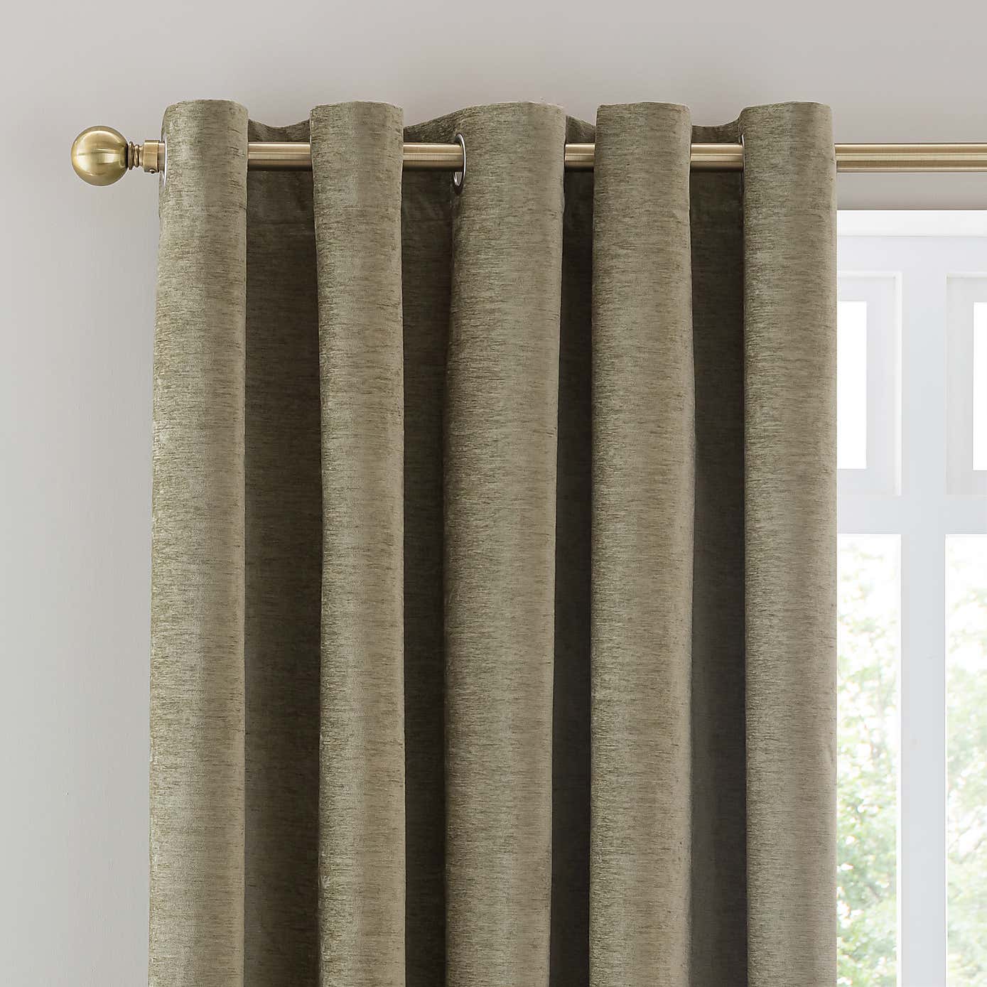 Genoa Chenille Blackout Eyelet Curtains