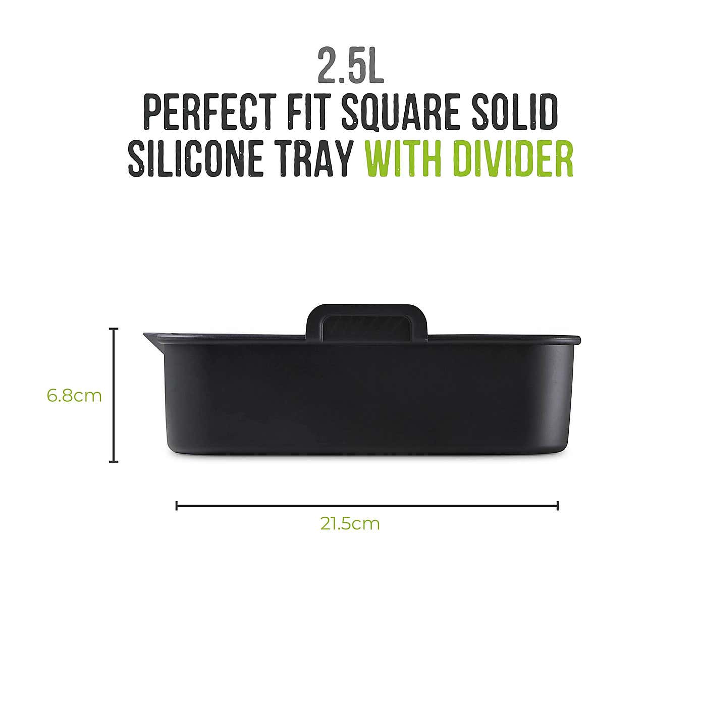 Tower Square Solid Tray With Divider