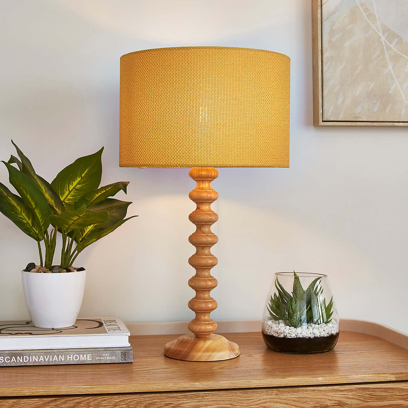 Barkweave Easy Fit Drum Lamp Shade