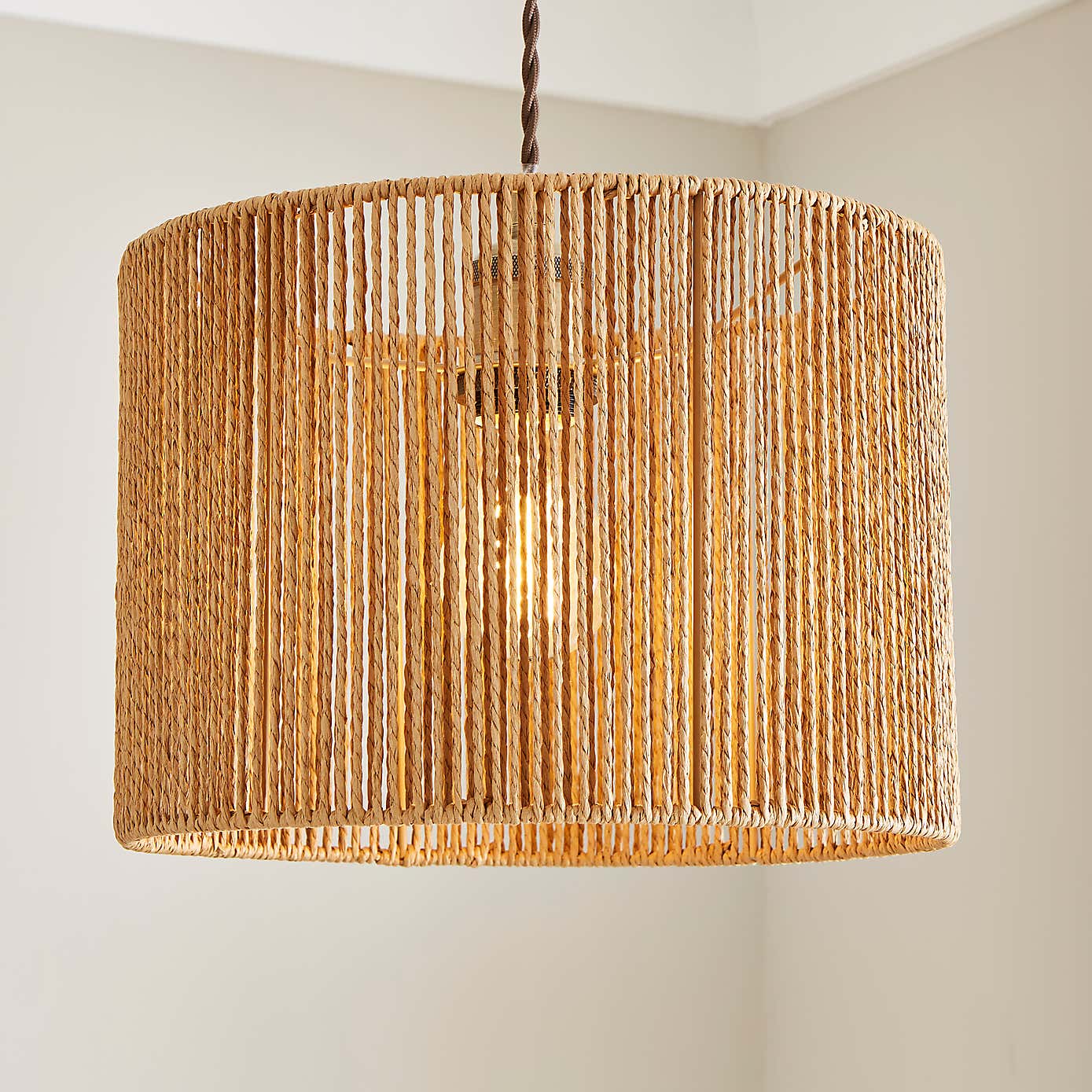 Kabir String Easy Fit Drum Pendant Shade