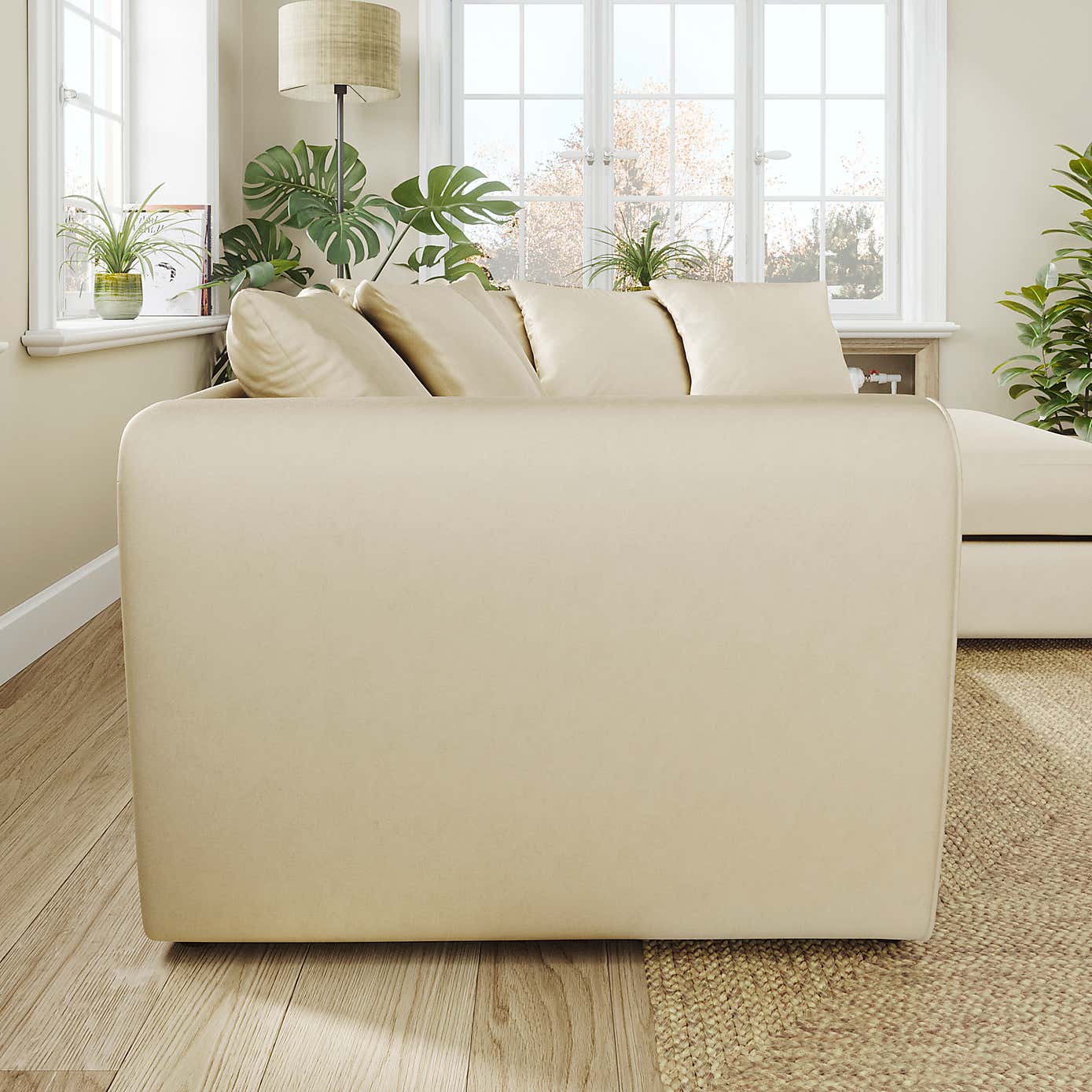 Blake Curved Arm Opulent Velvet Corner Chaise Sofa