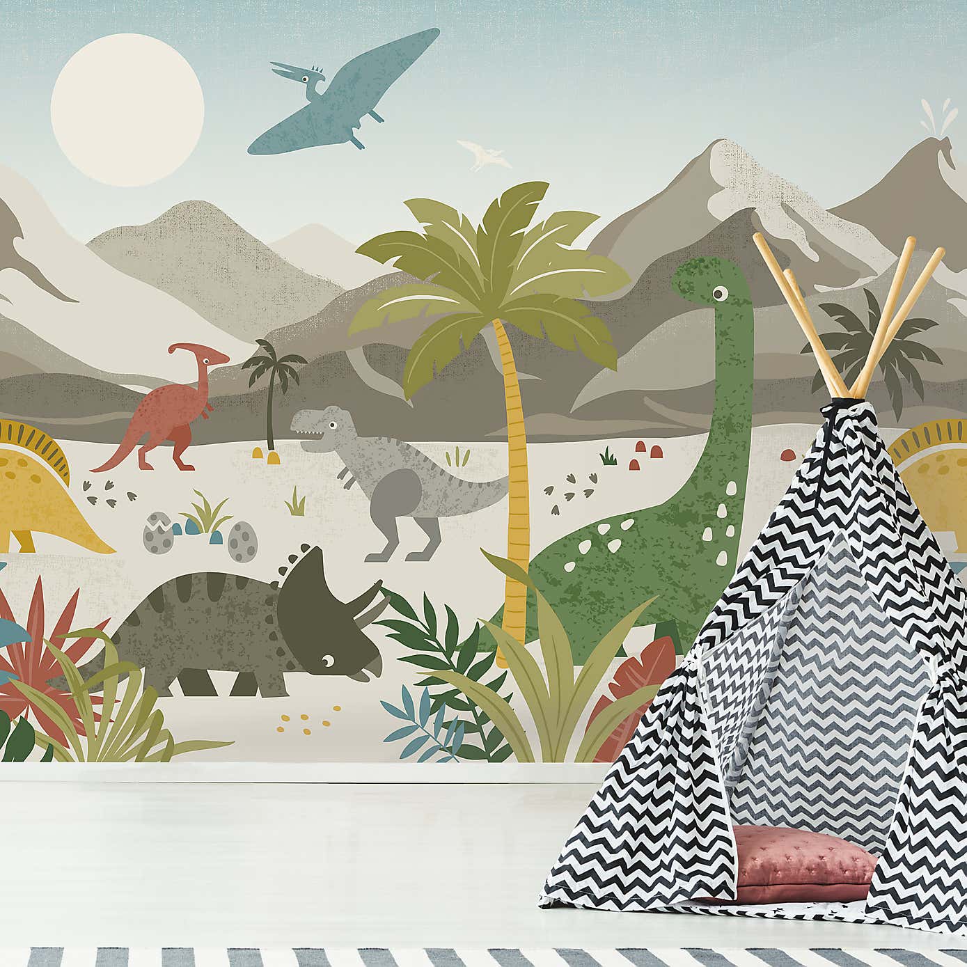 Dino Walk Wall Mural