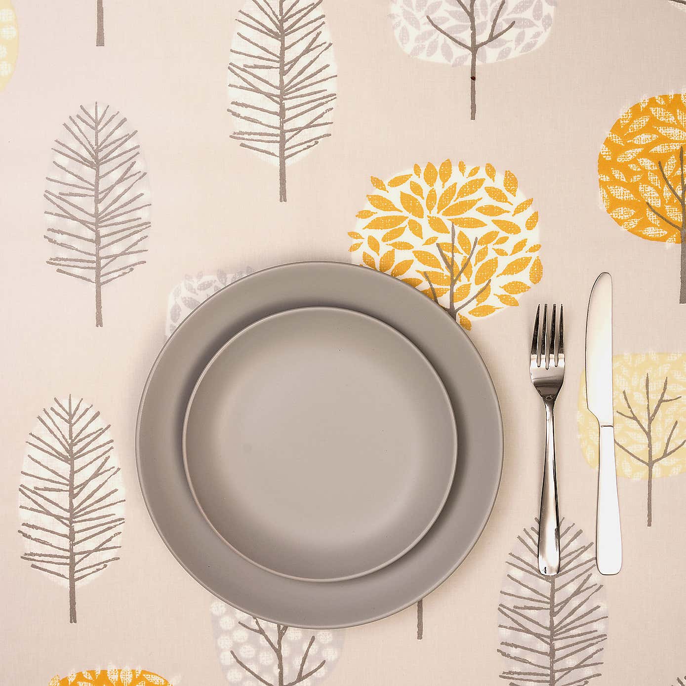 Sweet Trees Ochre PVC Fabric