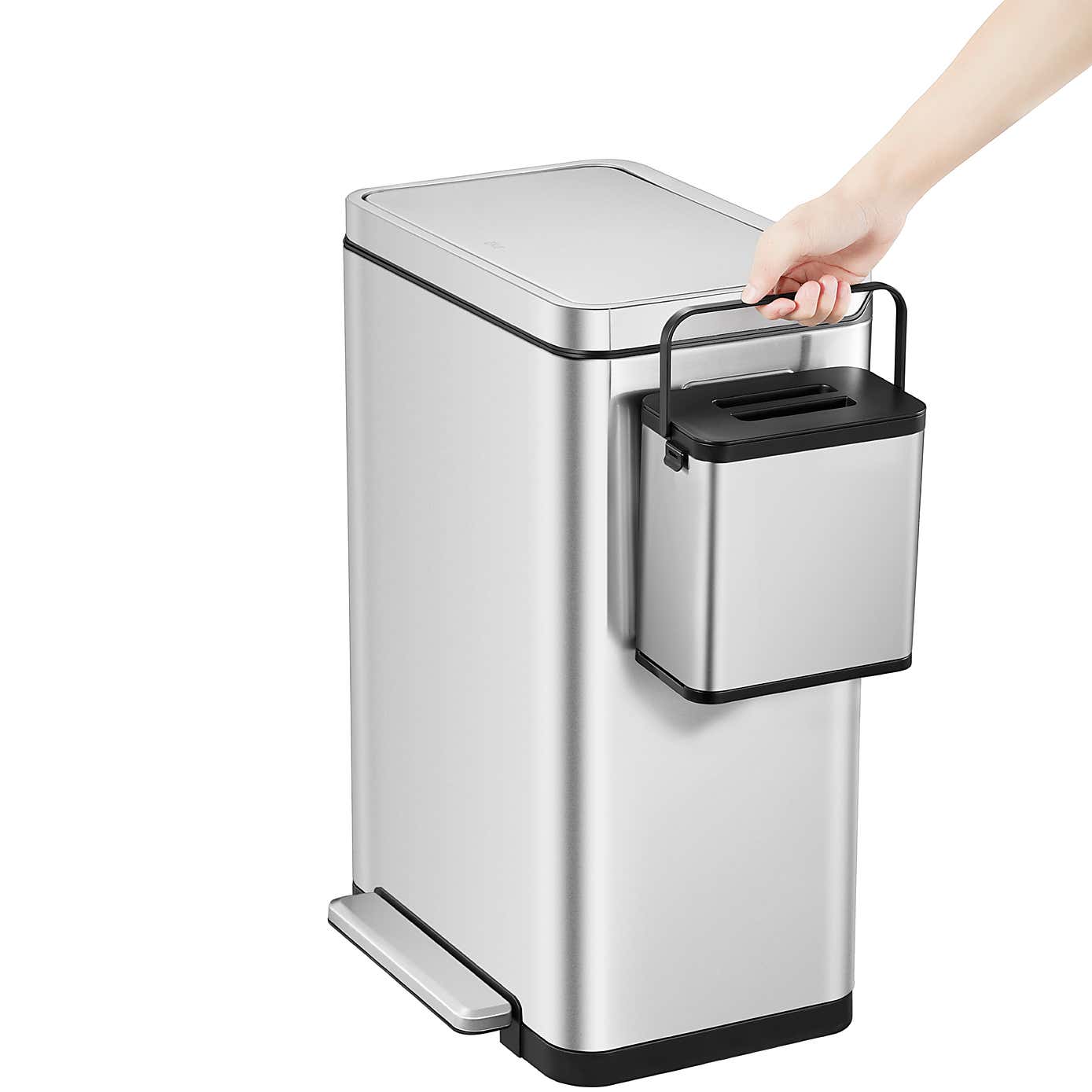 EKO Puro 3L Stainless Steel Food Waste Caddy