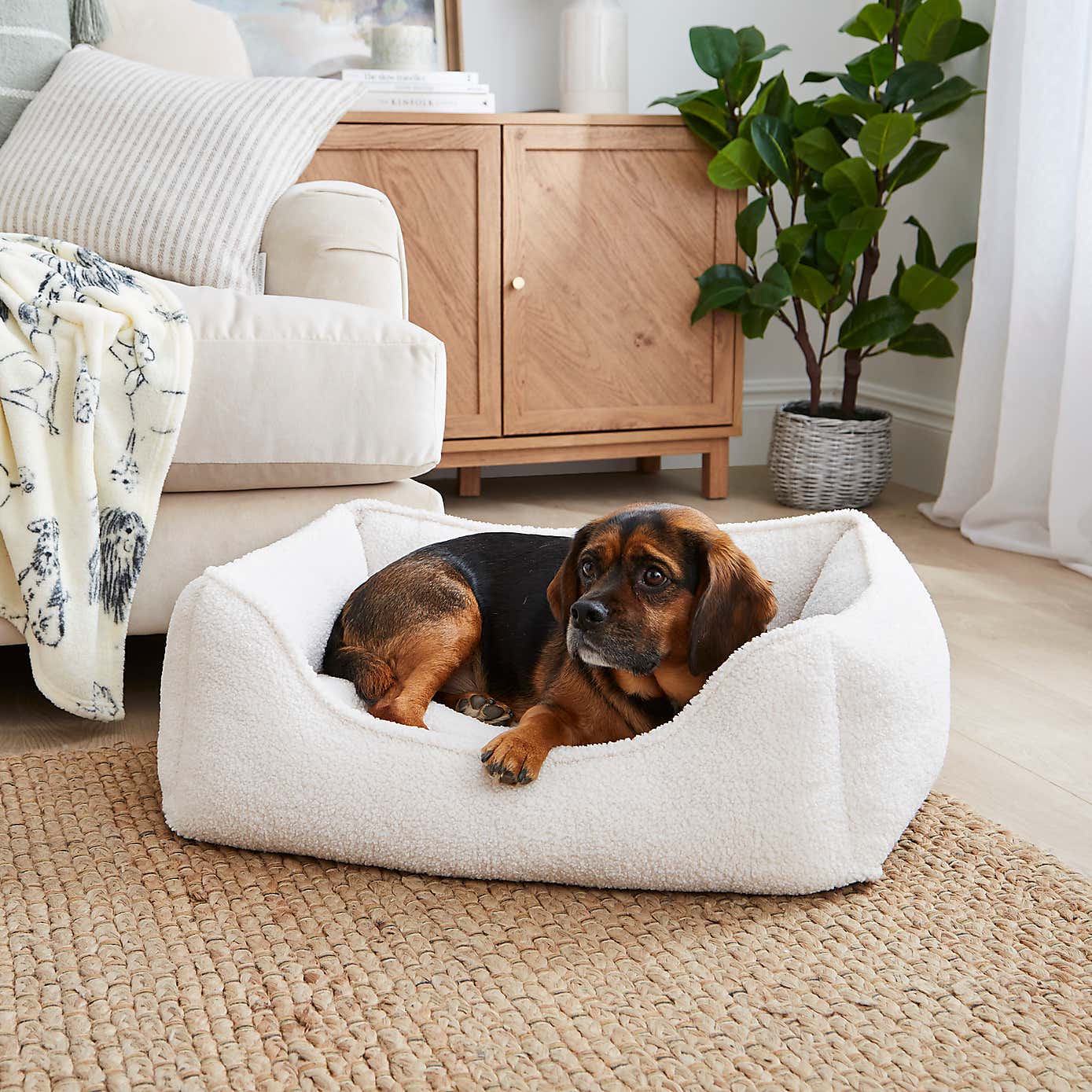 Sherpa Box Pet Bed
