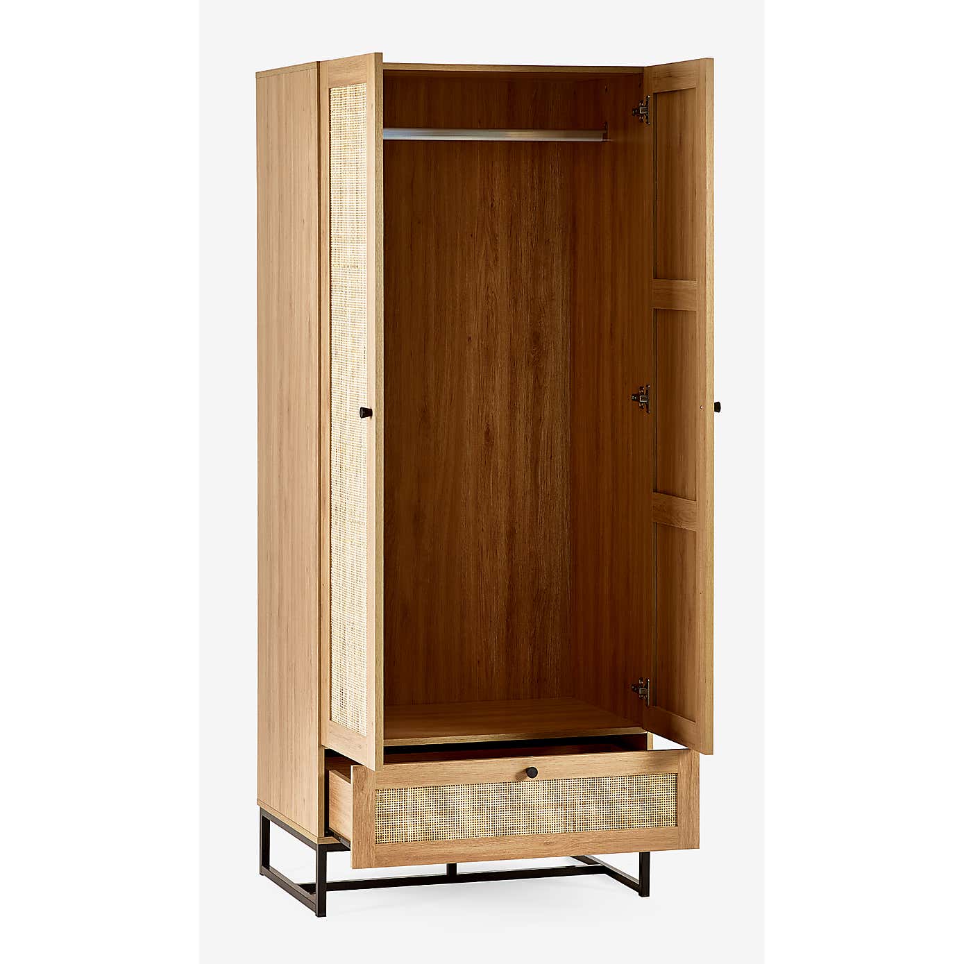 Hollis Double 1 Drawer Wardrobe, Oak