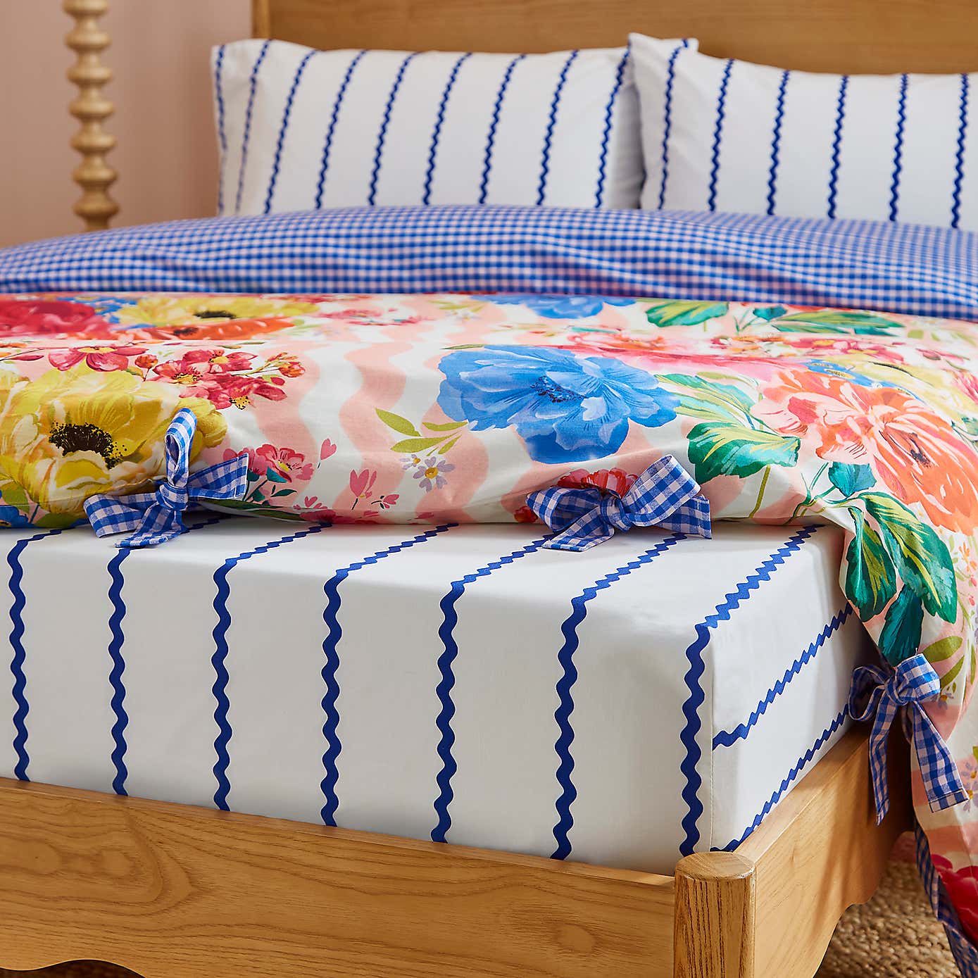 Sophie Robinson Mini Wave 100% Cotton Fitted Sheet