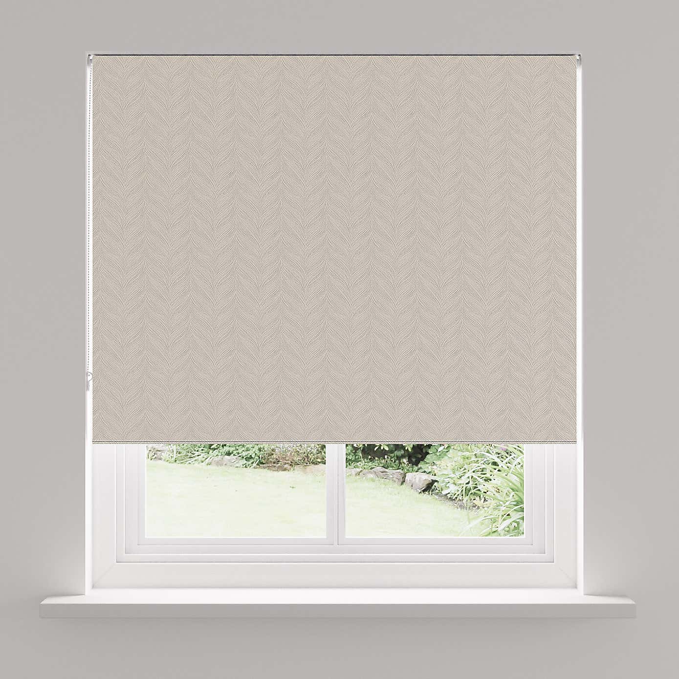 Luxe Feather Silver Blackout Roller Blind