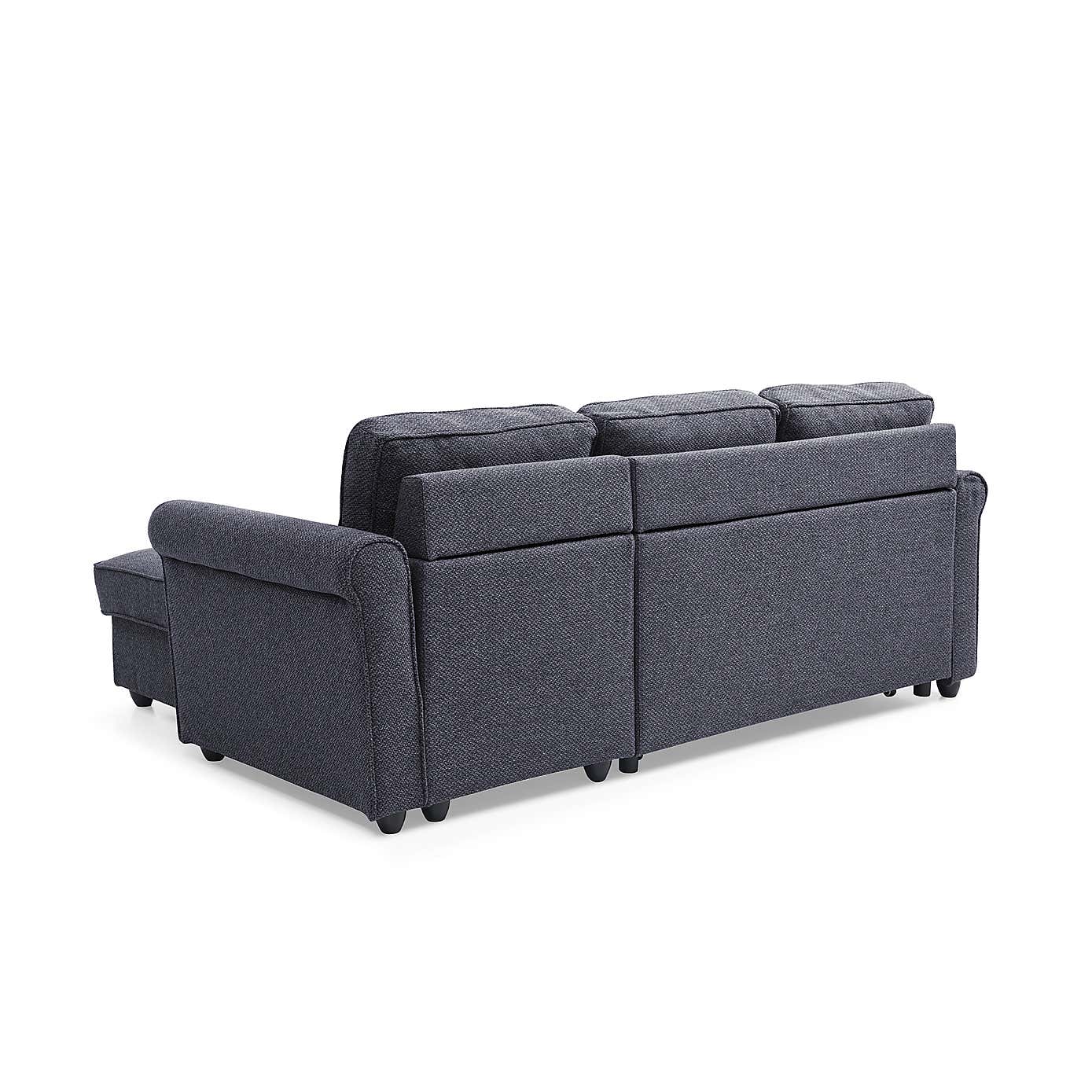 Kayden Fabric Traditional Scroll Arm Corner Sofa Bed