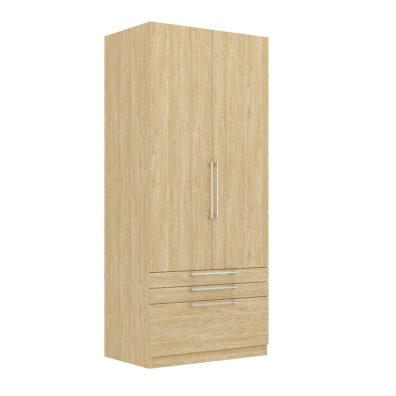 Foster Double 3 Drawer Wardrobe
