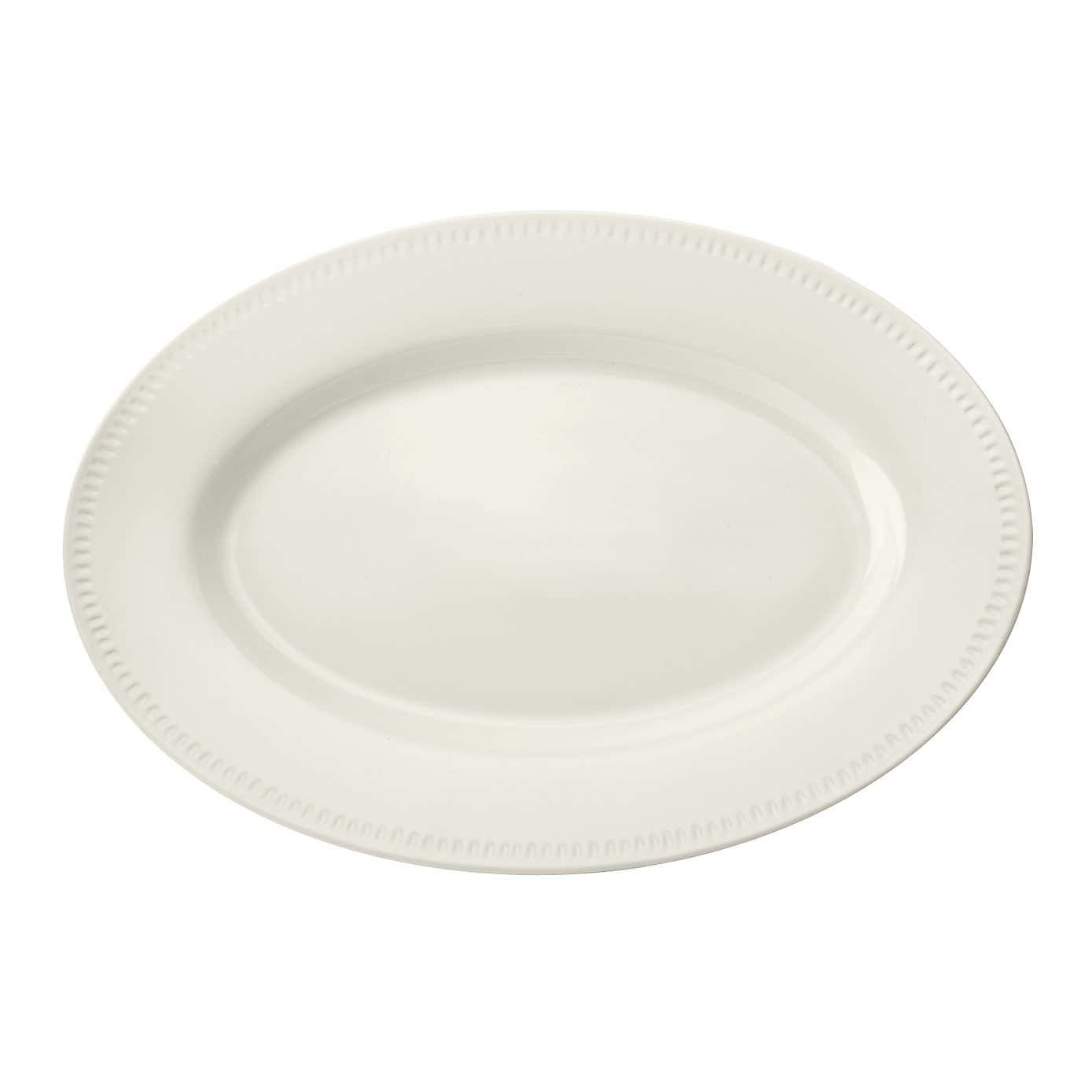 Mikasa Cranbourne White Stoneware Serving Platter
