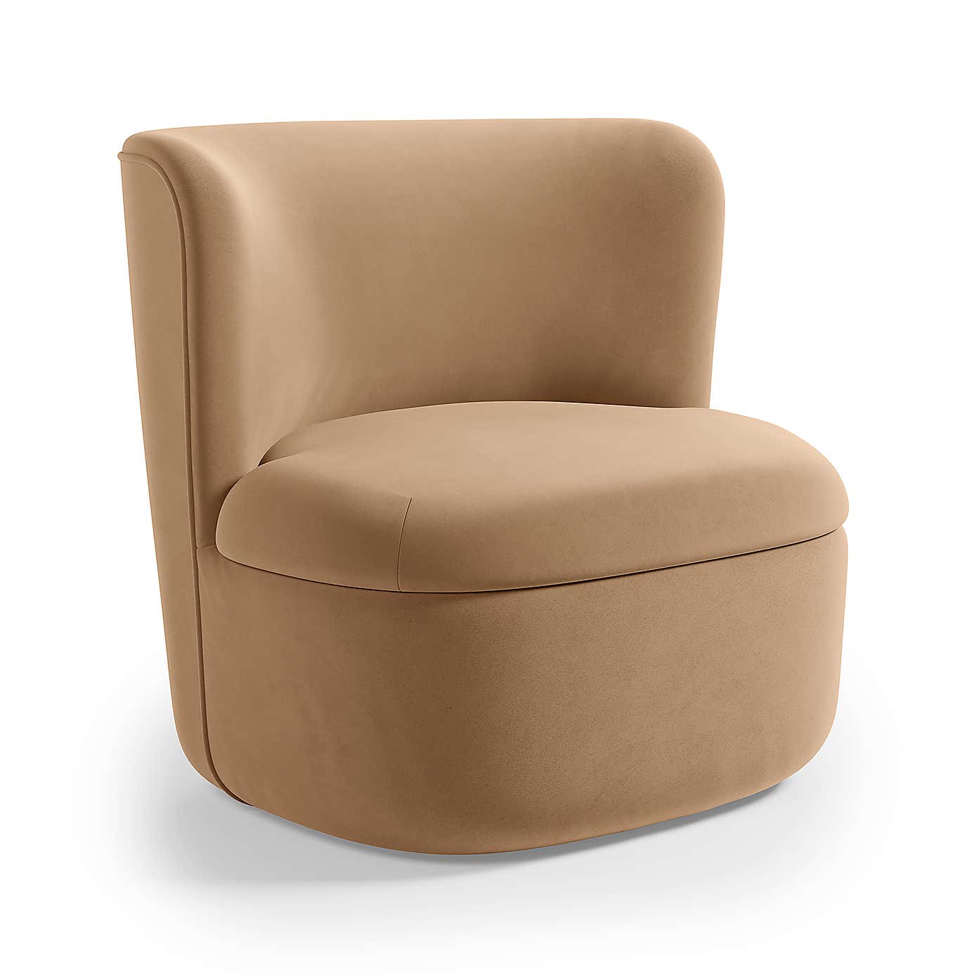 Modern Curves Velvet Occasional Chair