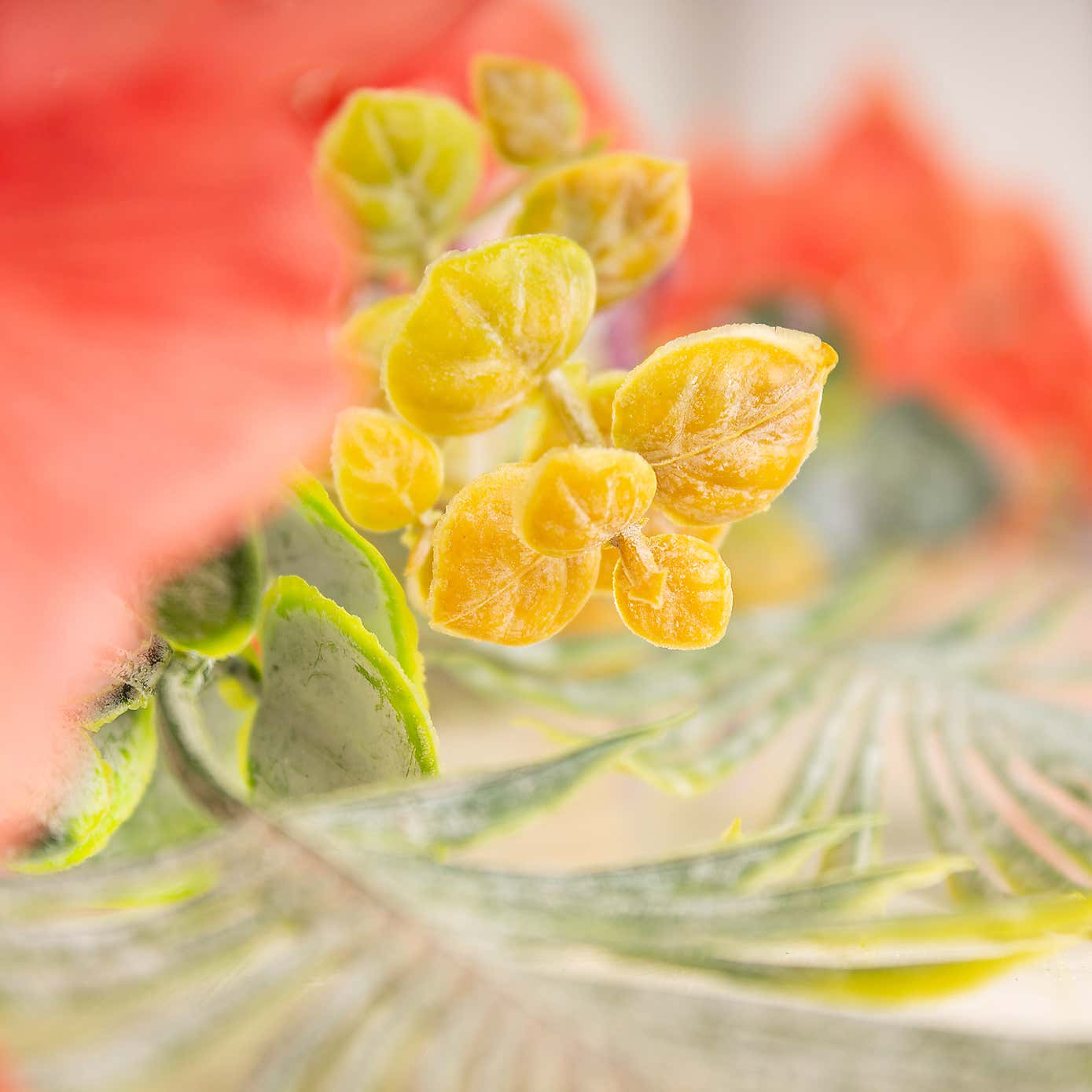 Artificial Set of 2 Tropical Coral Party Garlands