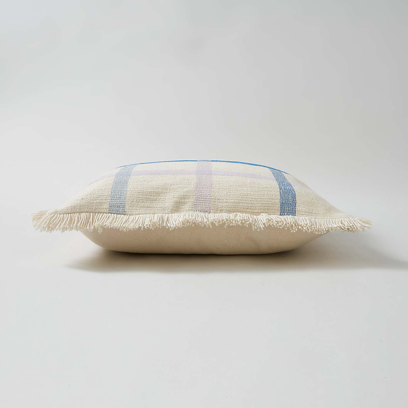 Woven Check Cotton Square Cushion