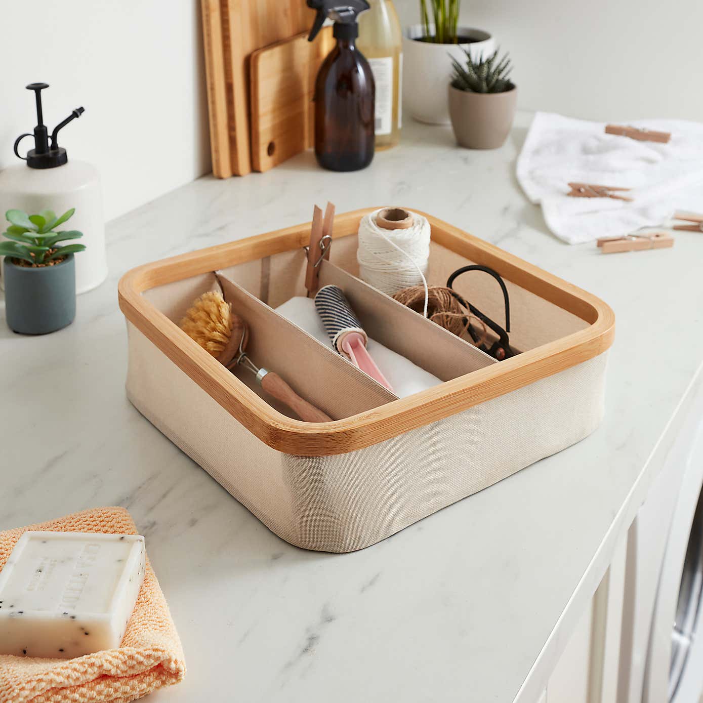 Berkeley 3 Compartments Foldable Storage Basket